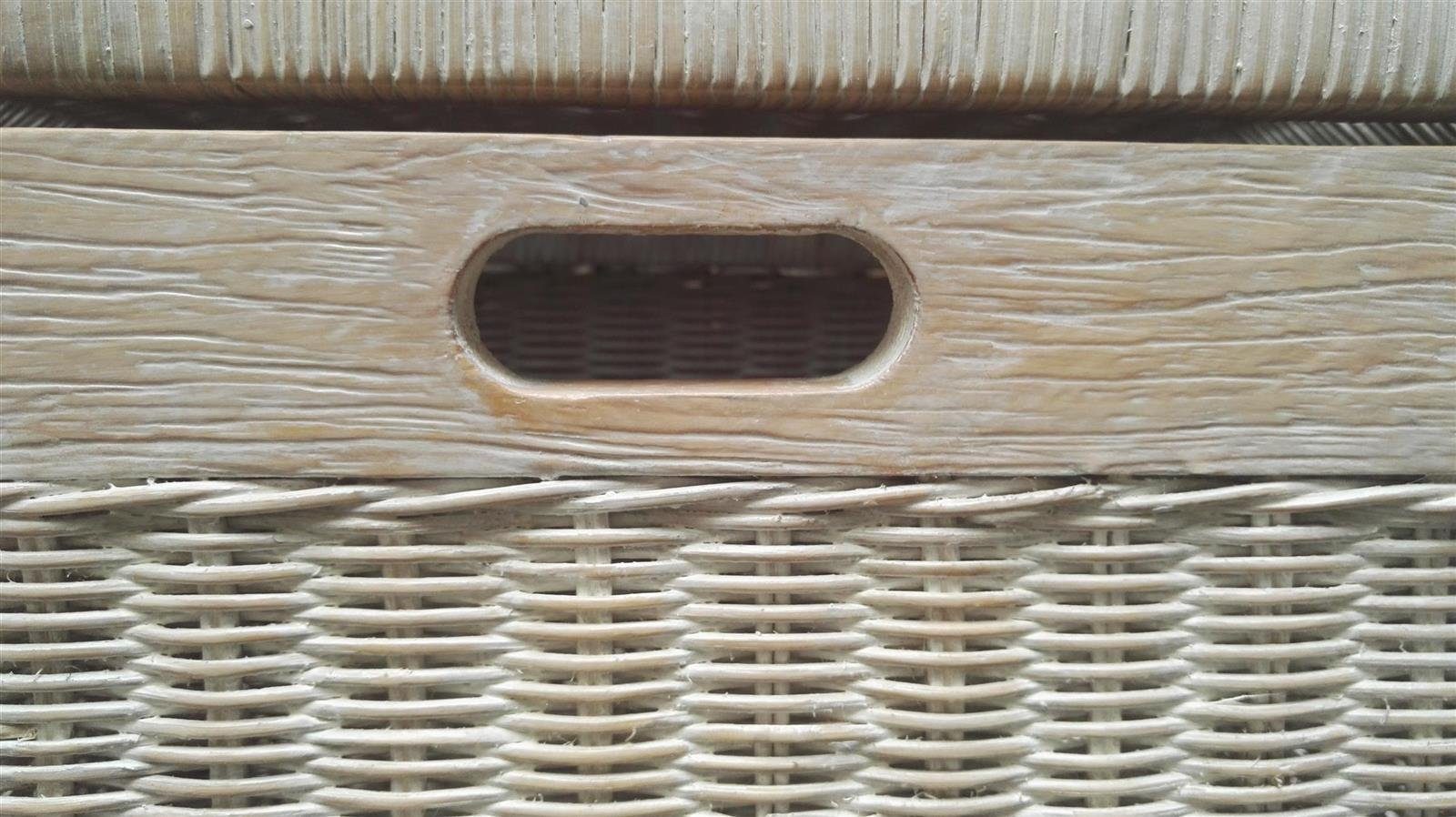 Krines Home Aufbewahrungskorb Flacher Korb mit Deckel Rattan geflochten Regalkorb Aufbewahrungsbox