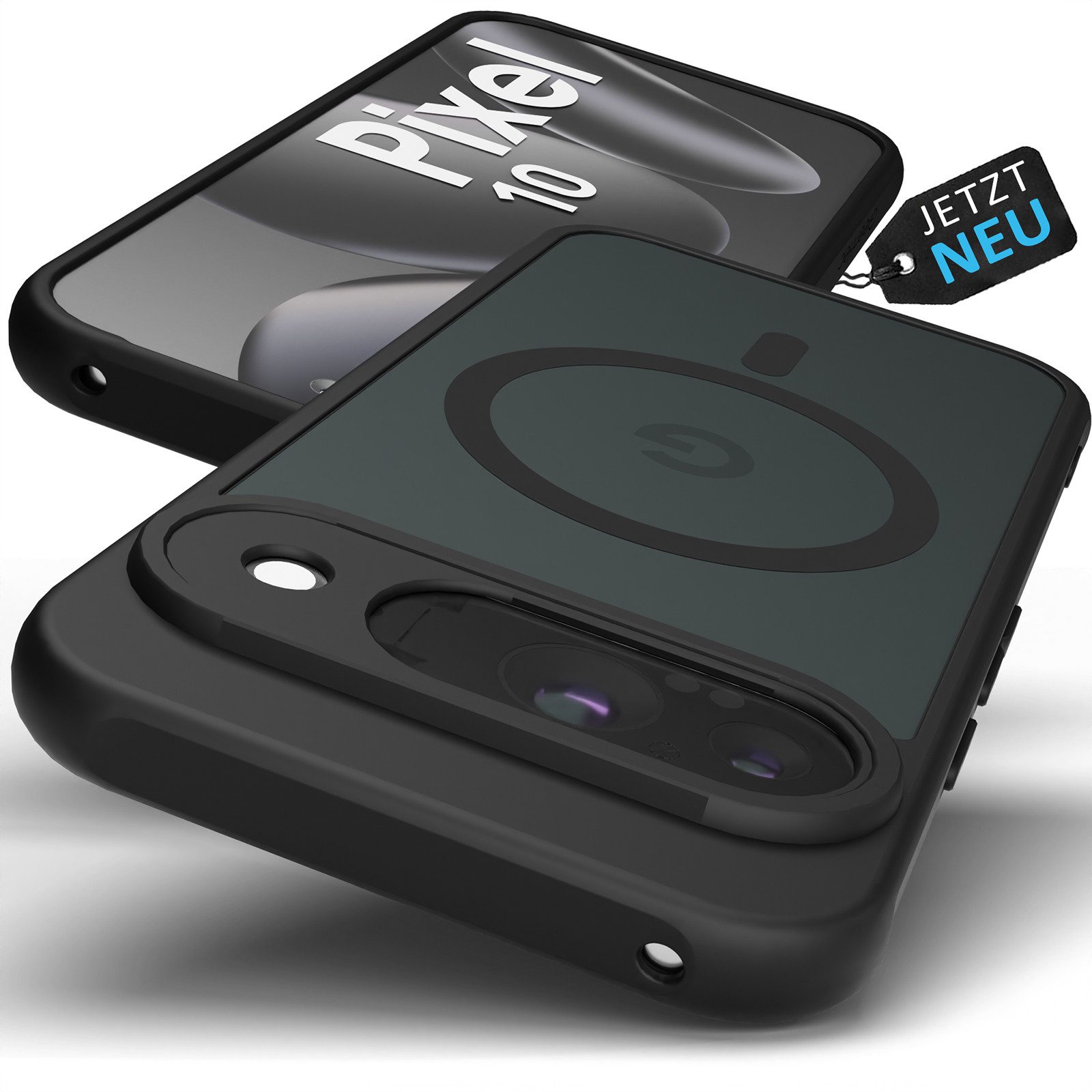 GreenHec Handyhülle Hülle Google Pixel 10 9 8 7 6 Pro XL MagSafe Case 9a 10a Magnet Schutz 7 Zoll, Cover Schwarz Magnetisch Handyhülle Pixelsnap Black Stoßfest Dünn Matt