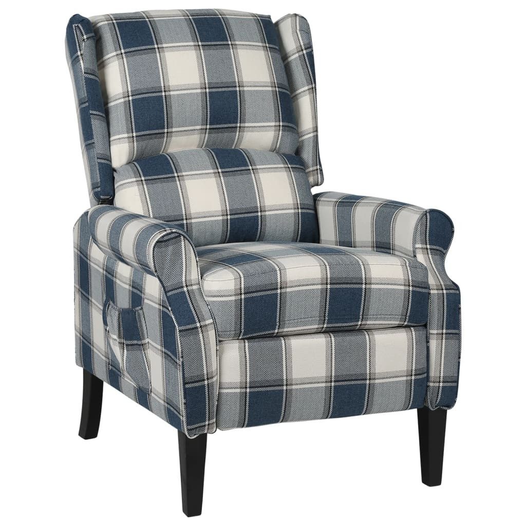 vidaXL Sessel Relaxsessel Verstellbar Blau Stoff günstig online kaufen