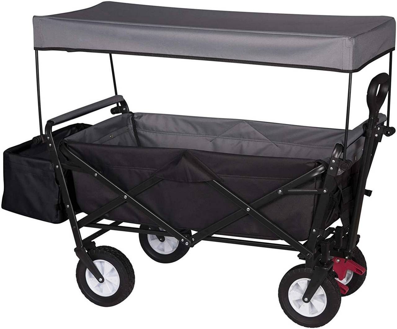 Woltu Bollerwagen, Bollerwagen faltbar mit Dach Rollen mit Bremse