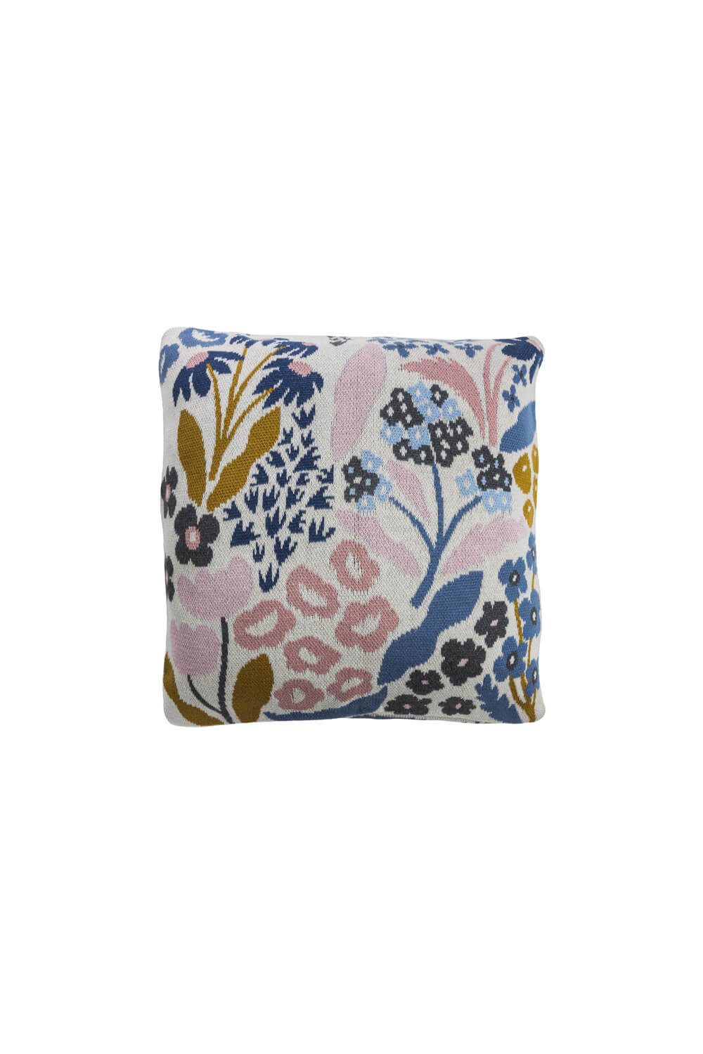 Tranquillo Kissenbezug LILAE FLEUR 50x50 cm Bio-Baumwolle Reißverschluss atmungsaktiv & weich, GOTS-zertifizierter Bezug mit floralem Jacquardmuster