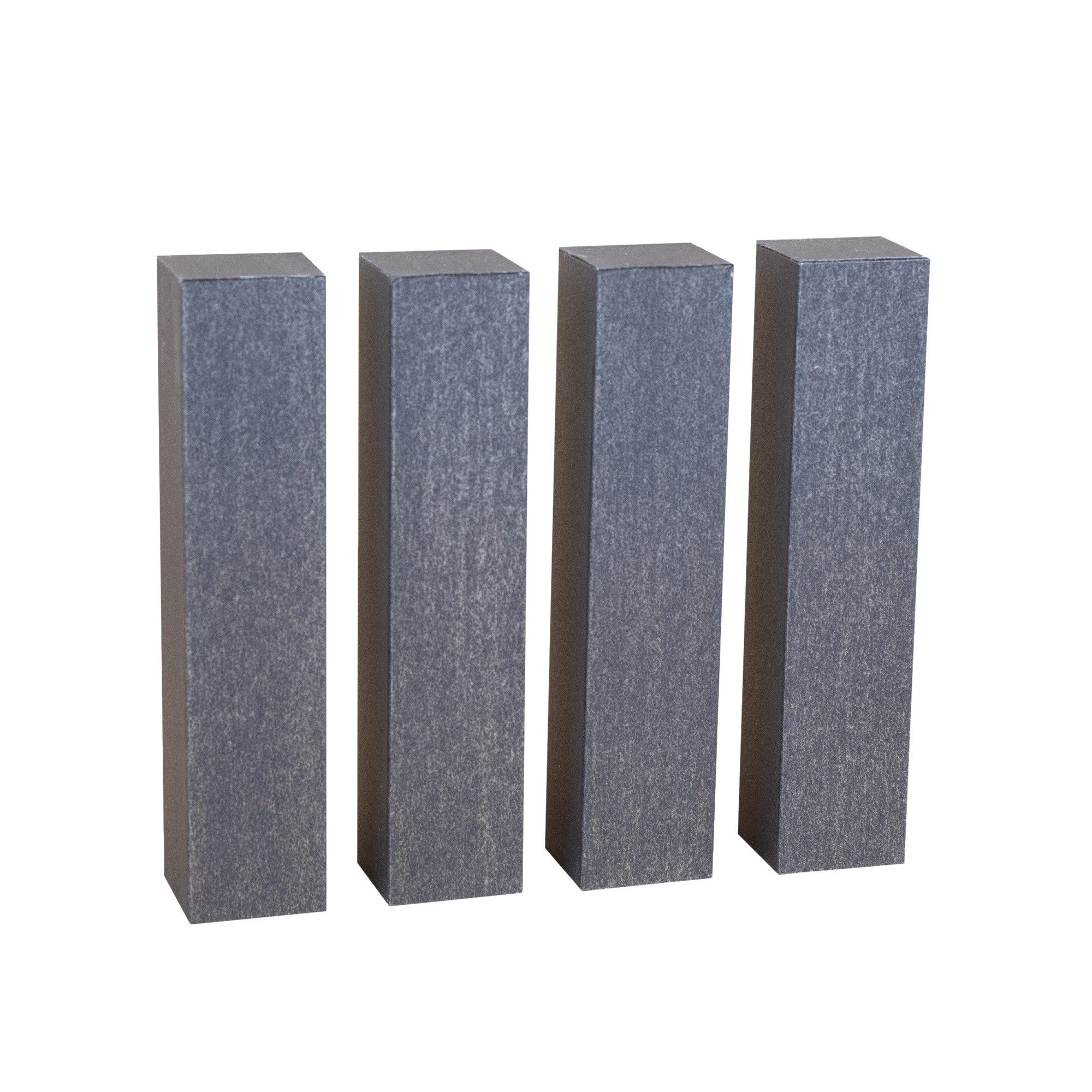 PROVISTON Sockelleisten-Zwischenstücke 18 x 82 mm Universalholzecken 4er Set MDF folie Grau by PROVISTON