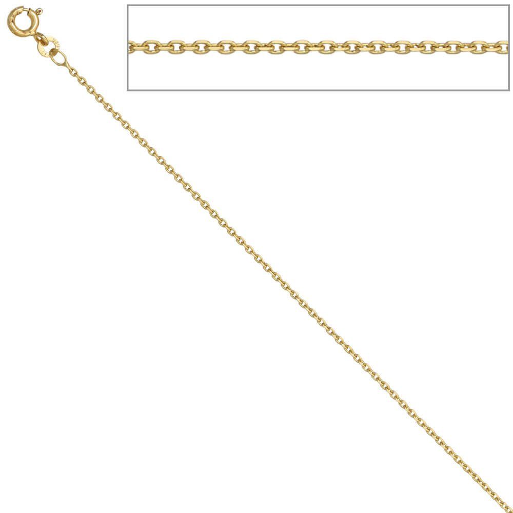 Schmuck 36cm Halskette aus 333 Krone 1,2mm Goldkette Goldkette Gold Kette Ankerkette Gelbgold Collier