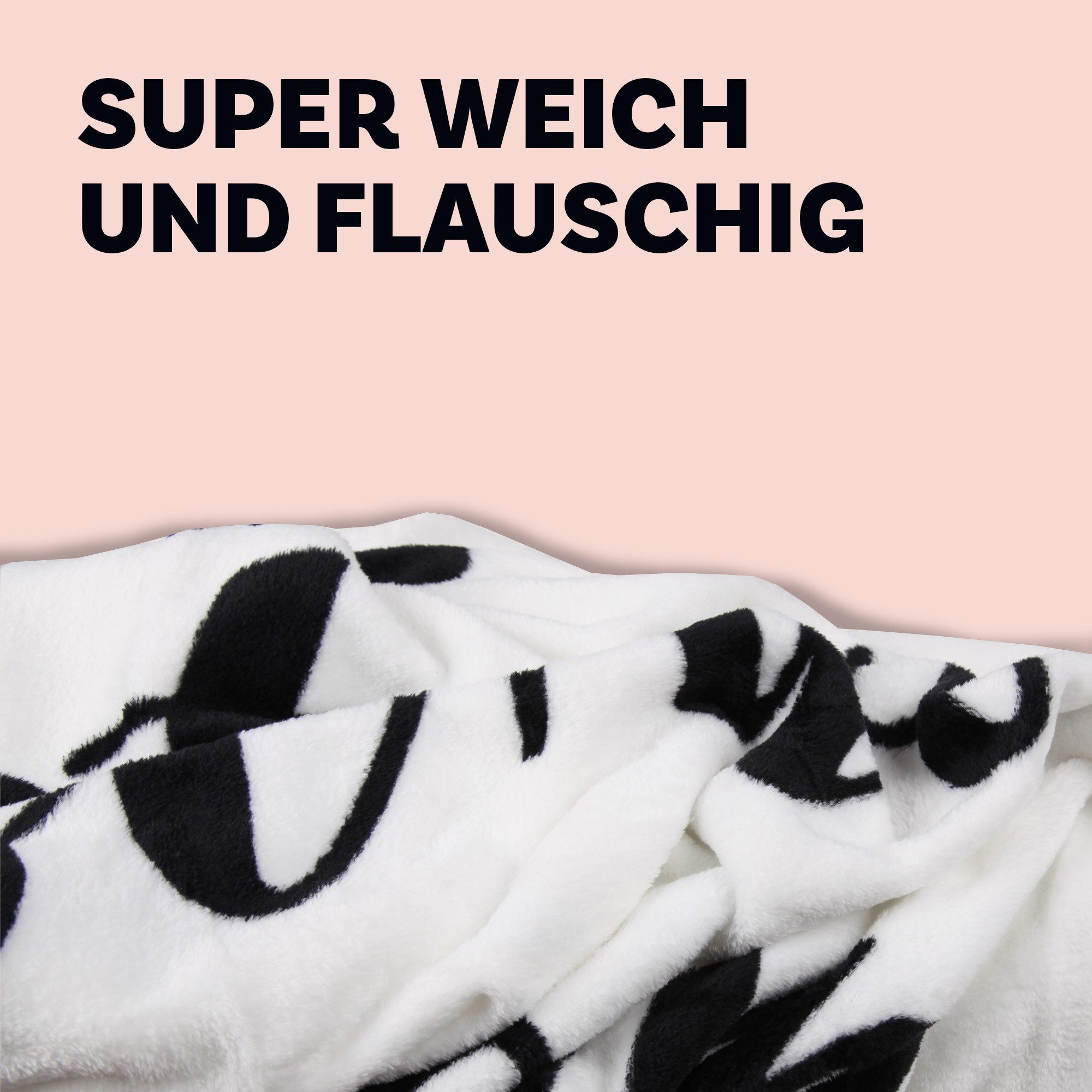 Wohndecke Flanell mit Spruch "Zuhause", Bestlivings, 130x160cm, flauschig, wärmend, pflegeleicht (bei 40°C waschbar) – Bild 5 von 5