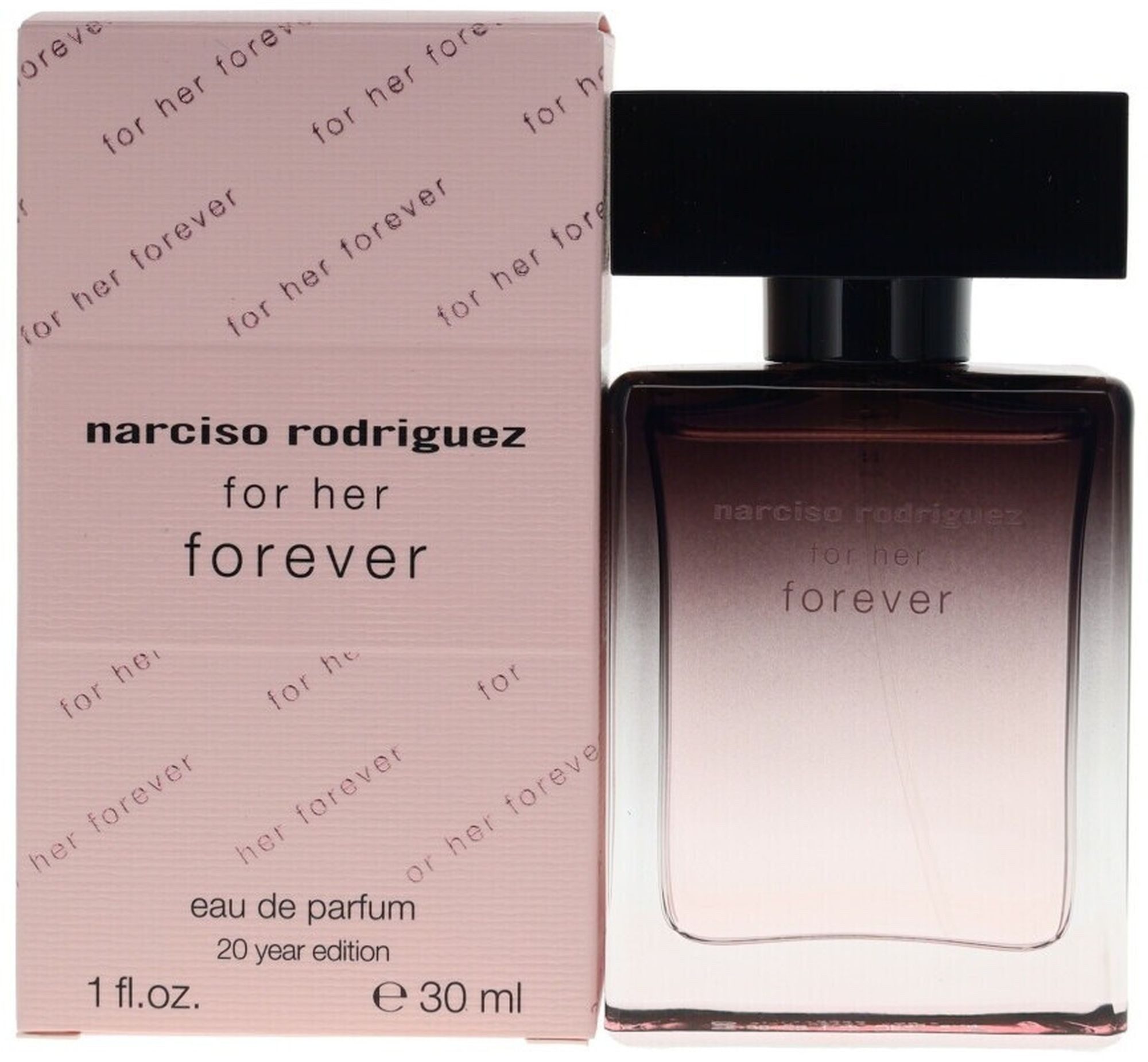 Narcisco Rodriguez Eau de Parfum For Her Forever EDP Damen Spray, Blumiger-moschus Duft mit Orangenblüte, Patchouli und Jasmin