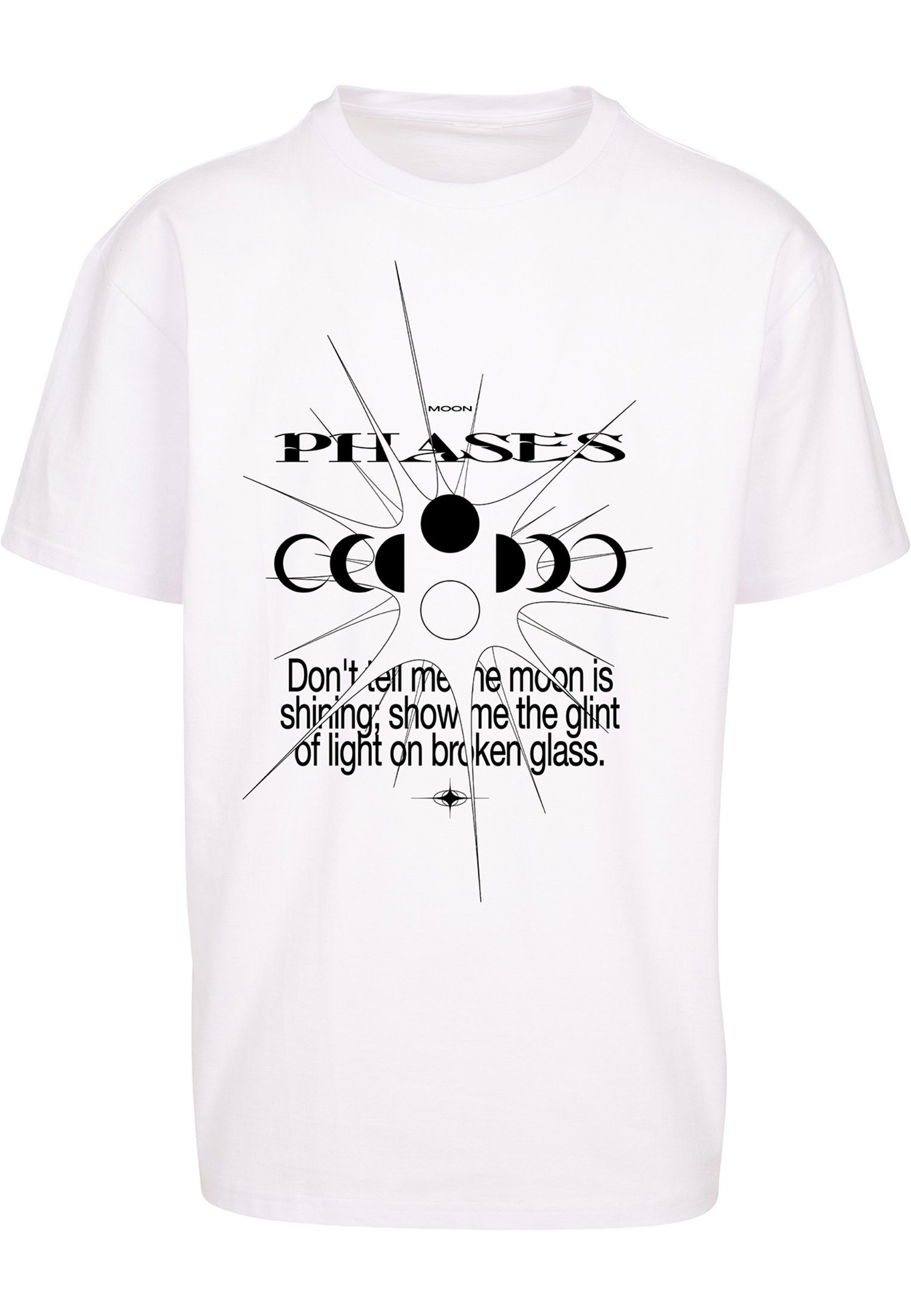 Upscale Kurzarmshirt white Tee Moon Mister (1-tlg) by Phases Accessoires Tee