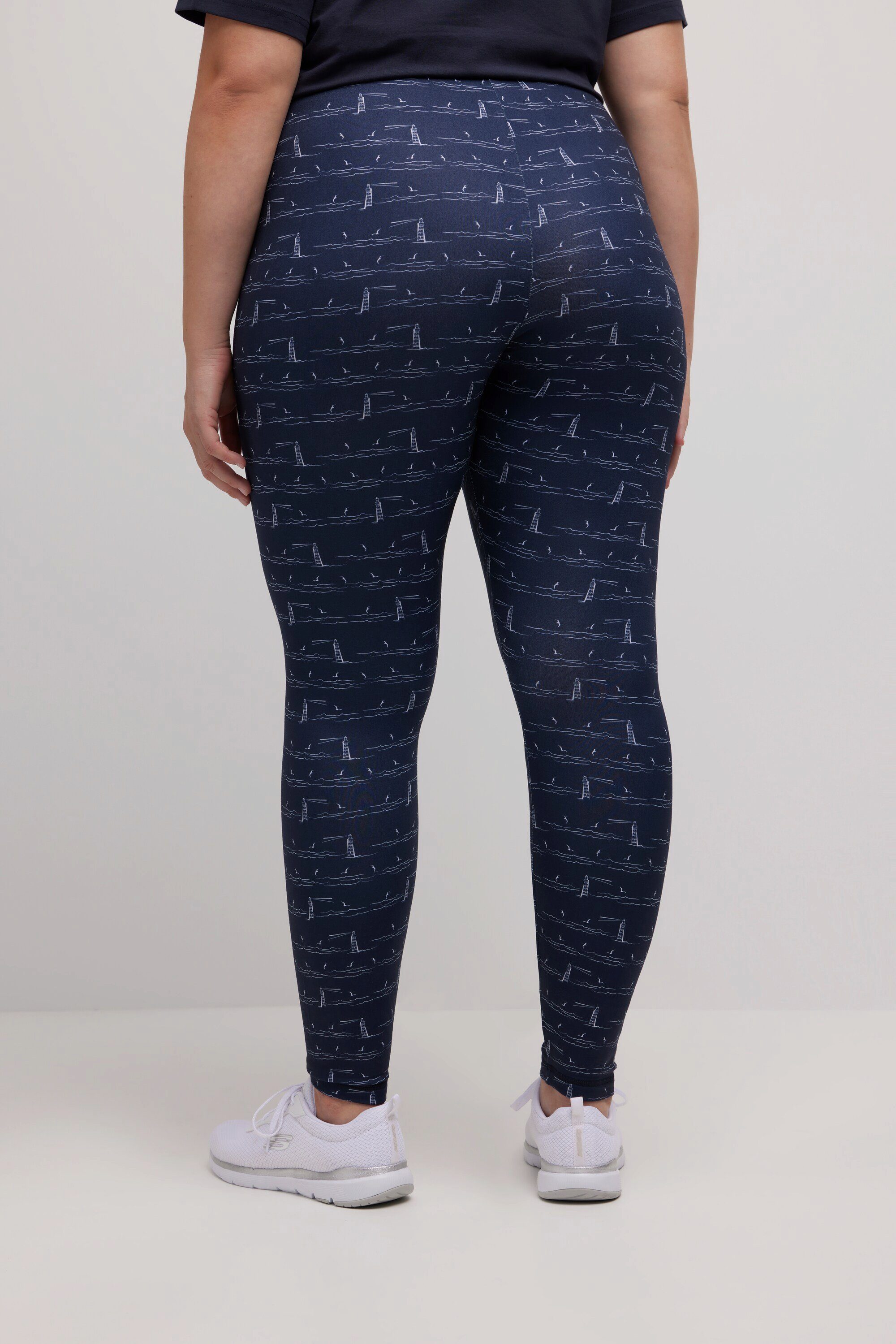 schnelltrocknend Popken Lederimitathose Ulla Funktions-Leggings Leuchtturm