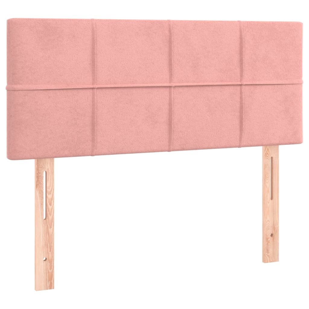 vidaXL Kopfteil LED Kopfteil Rosa 80x5x78/88 cm Samt, (1 St)