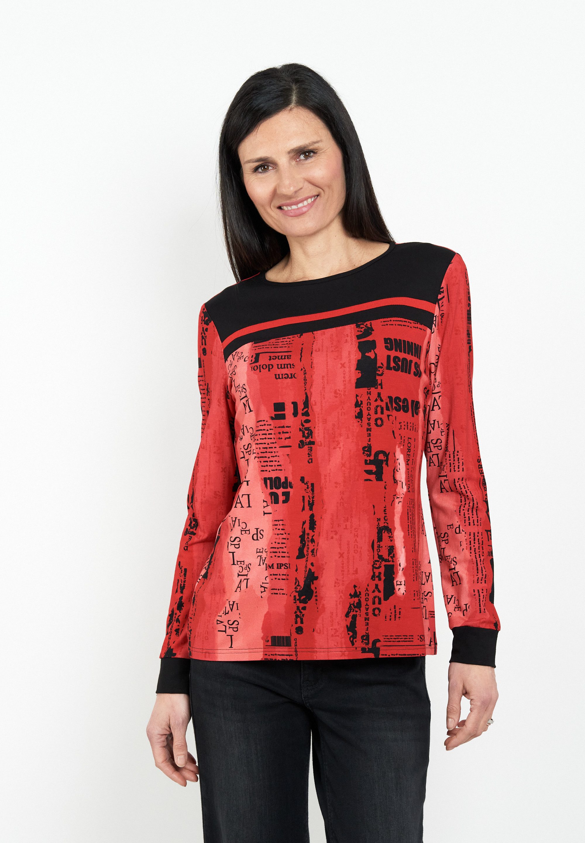 Seidel Moden Langarmshirt mit grafischem Print - MADE IN GERMANY günstig online kaufen