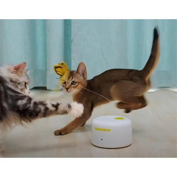 PETGARD Tier-Intelligenzspielzeug Interaktives Katzenspielzeug, Kunststoff, flatternder Schmetterling mit Bewegungssensor