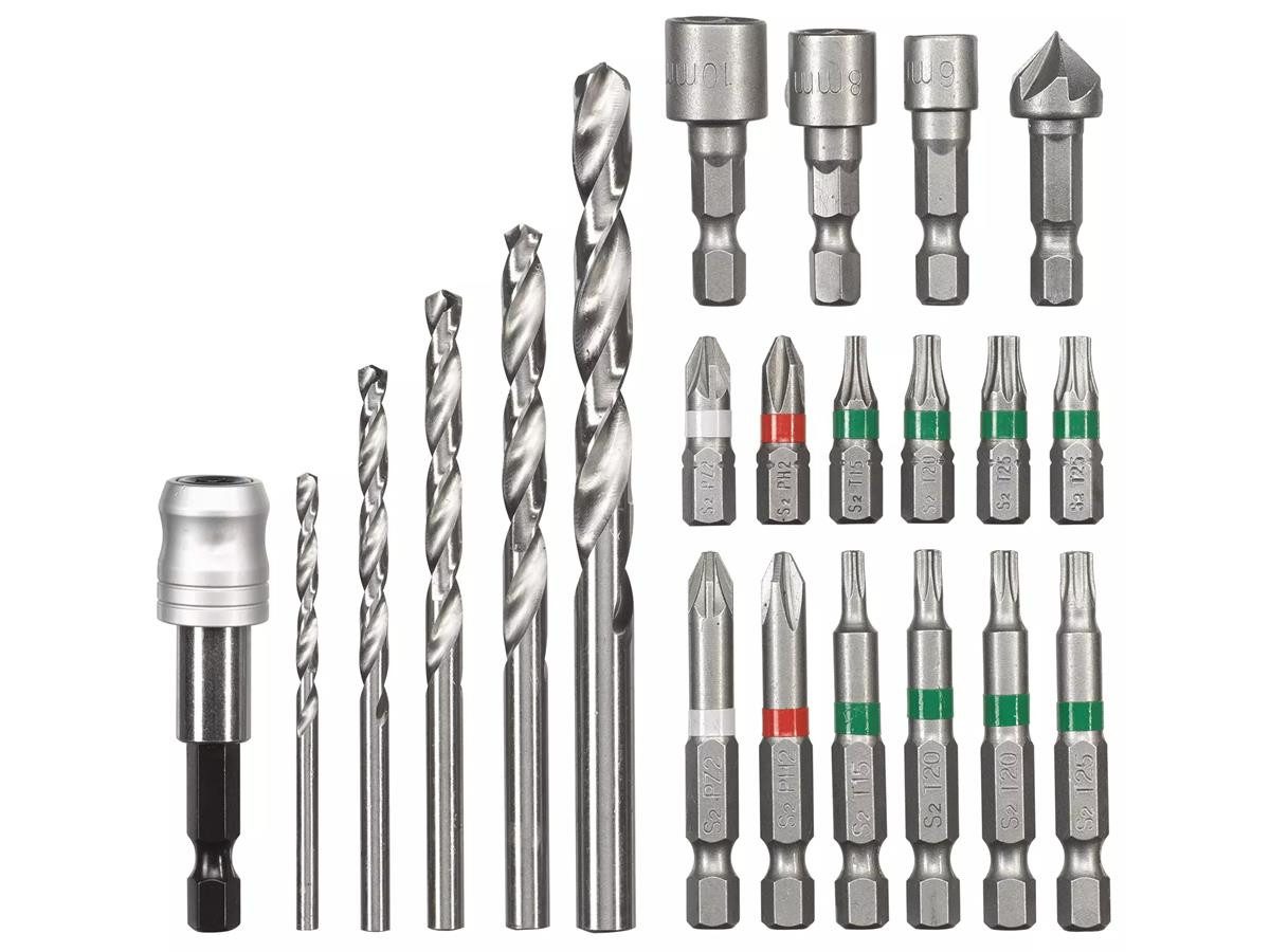 Einhell Bohrer- und Bit-Set 22-tlg., (Set, 22-tlg), Passend für alle gängigen Bohrschrauber