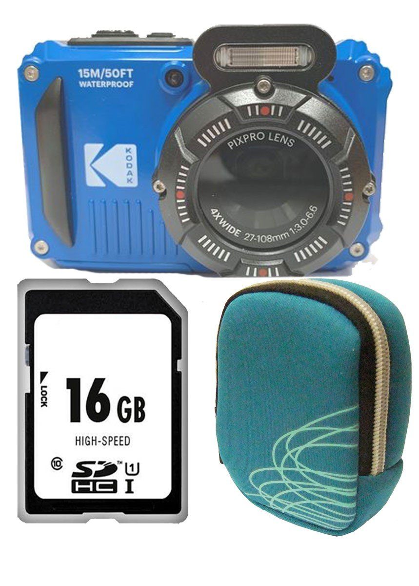 Kodak PixPro WPZ2 blue Set Angebot Tasche türkis Kompaktkamera