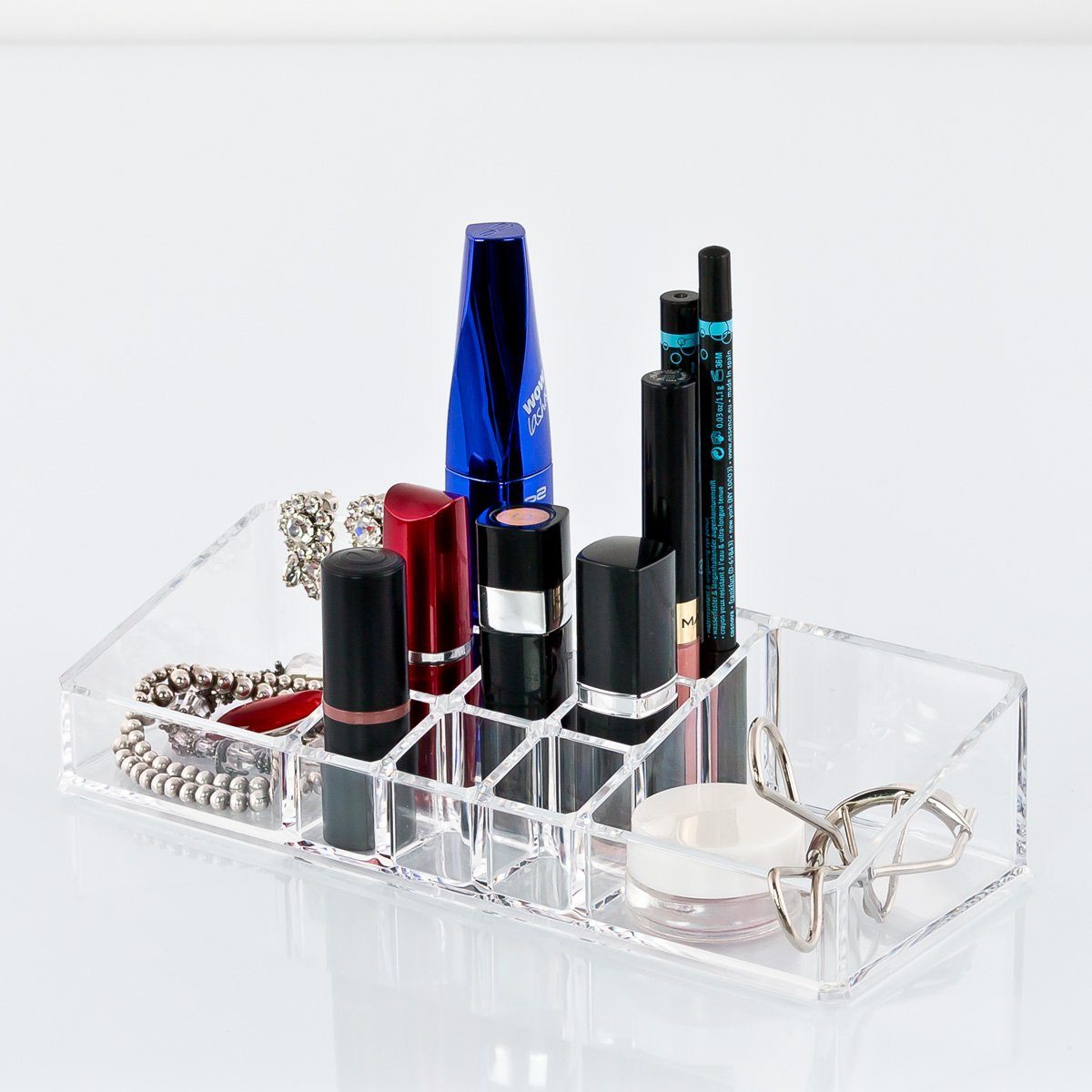Make-Up Organizer Kosmetik-Organizer, Make-Up Halter mit 2 Maxi- und 9 kleinen Fächern