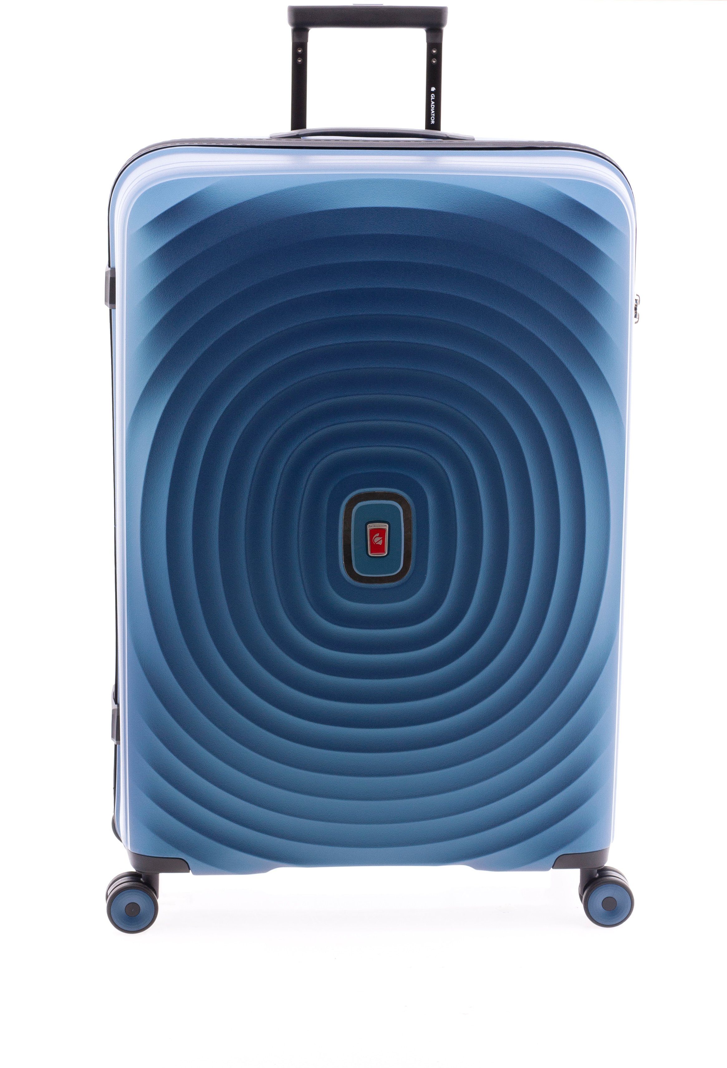 Farben blau cm, 77 3,3 XL - GLADIATOR High kg, fast unzerstörbar! Class-Koffer nur 3 Hartschalen-Trolley