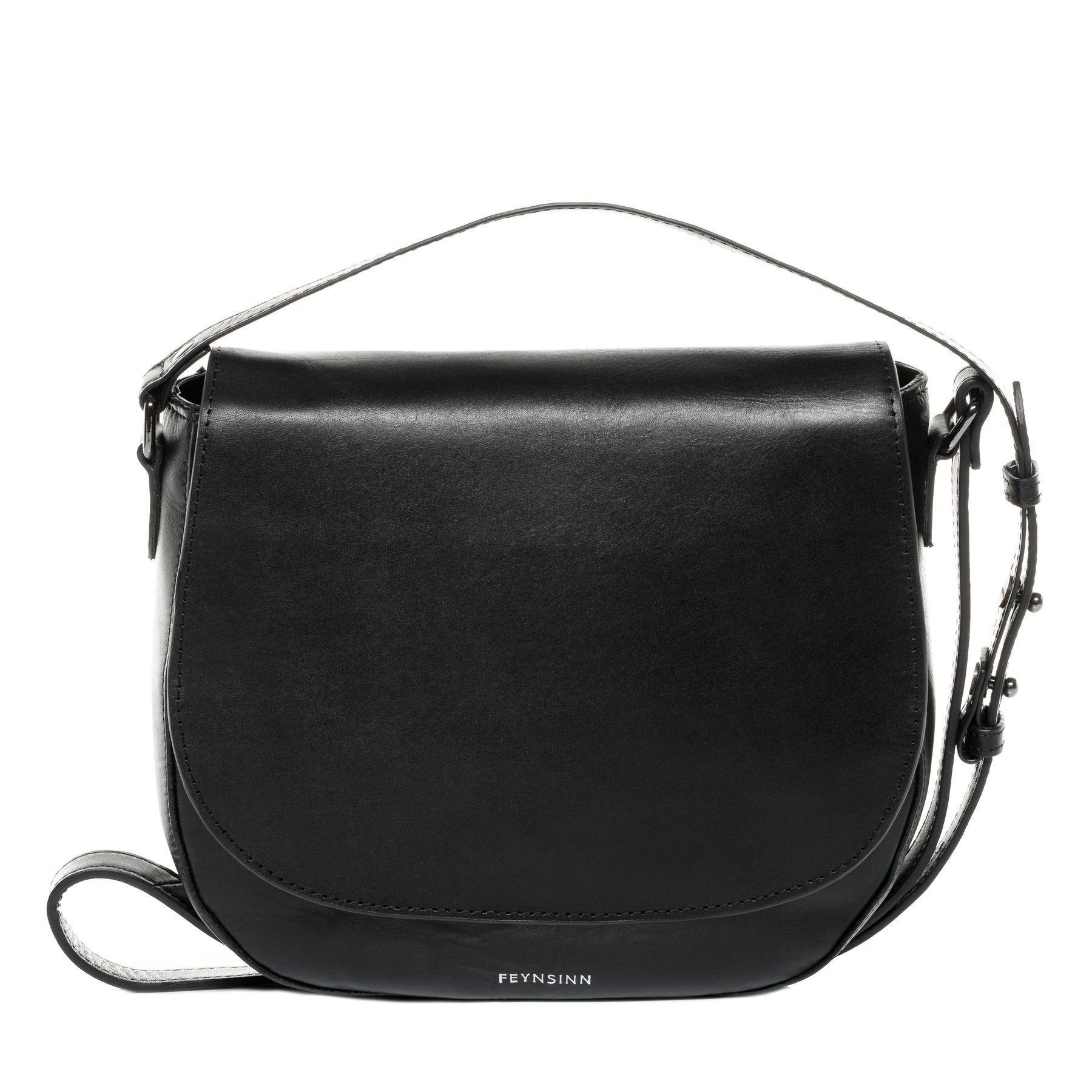 FEYNSINN Umhängetasche echt Leder Umhängetasche groß Ledertasche schwarz ZOE, Schultertasche Echtleder für Damen, Handtasche schwarz