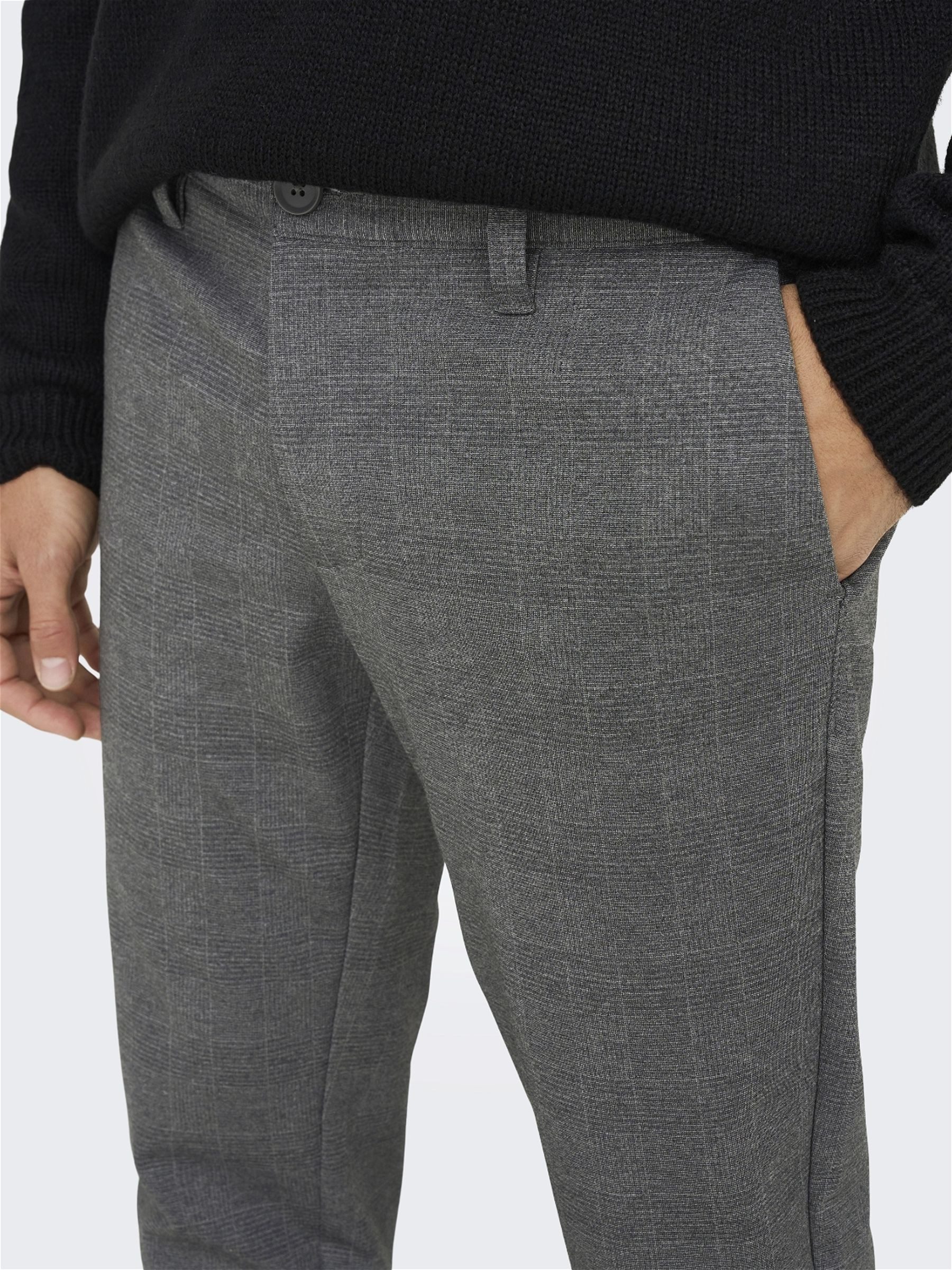 ONLY & SONS Chinohose Stoffhose Karierte Stretch Trousers ONSMARK ONSMARK SLIM CHECK PANTS 9887 NOOS