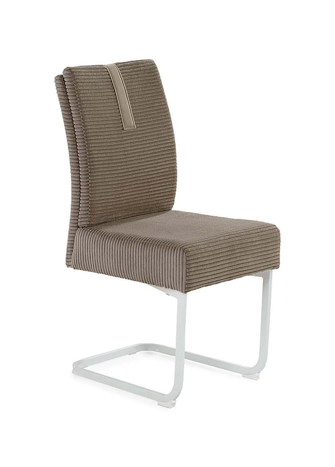 Procom Freischwinger RAFY, Perlweiß, Taupe, Metallgestell, Cordbezug, (1 St), belastbar bis 110 kg, B 44 x H 96 x T 60 cm