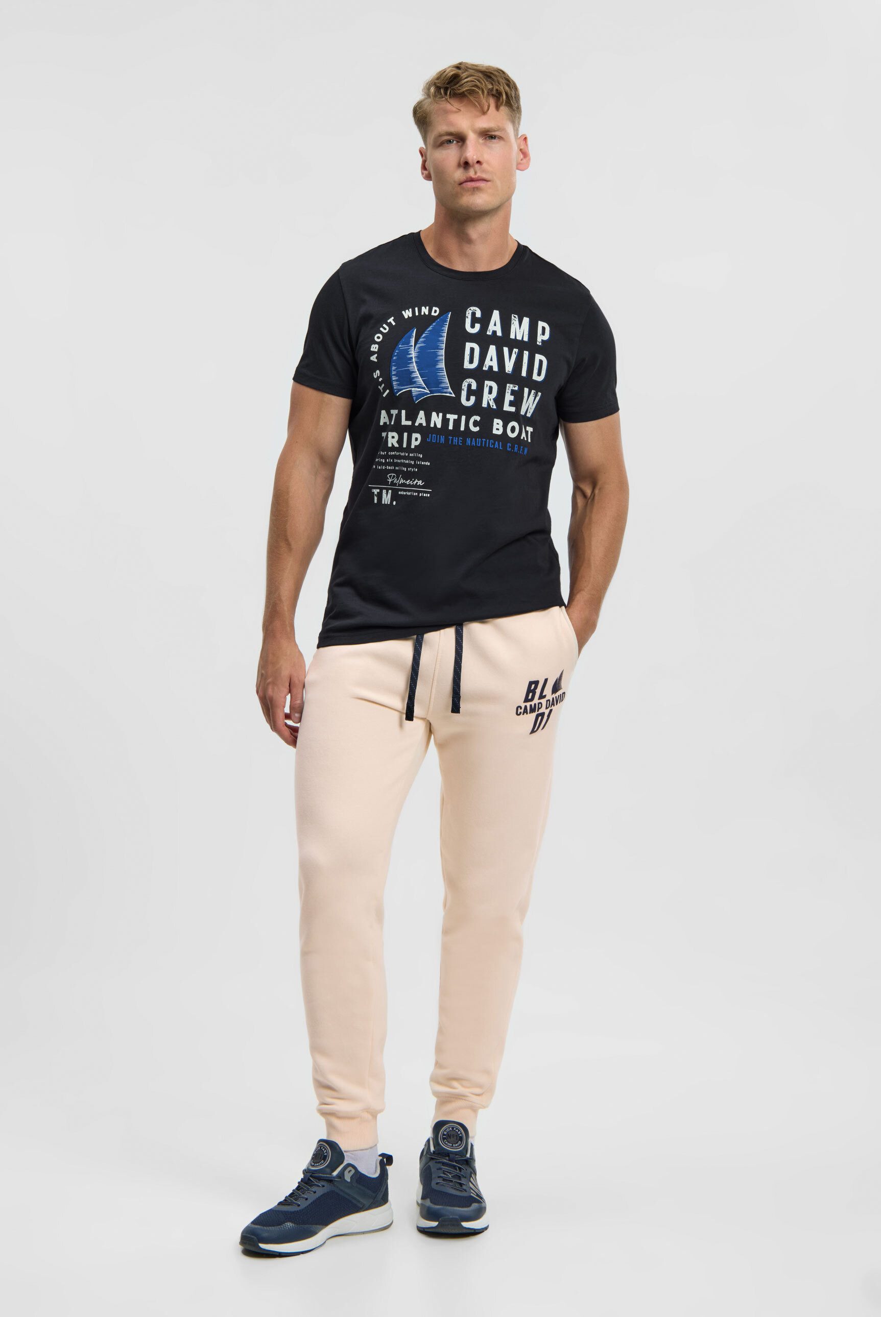 CAMP DAVID Sporthose mit Elastikbund und Kordel