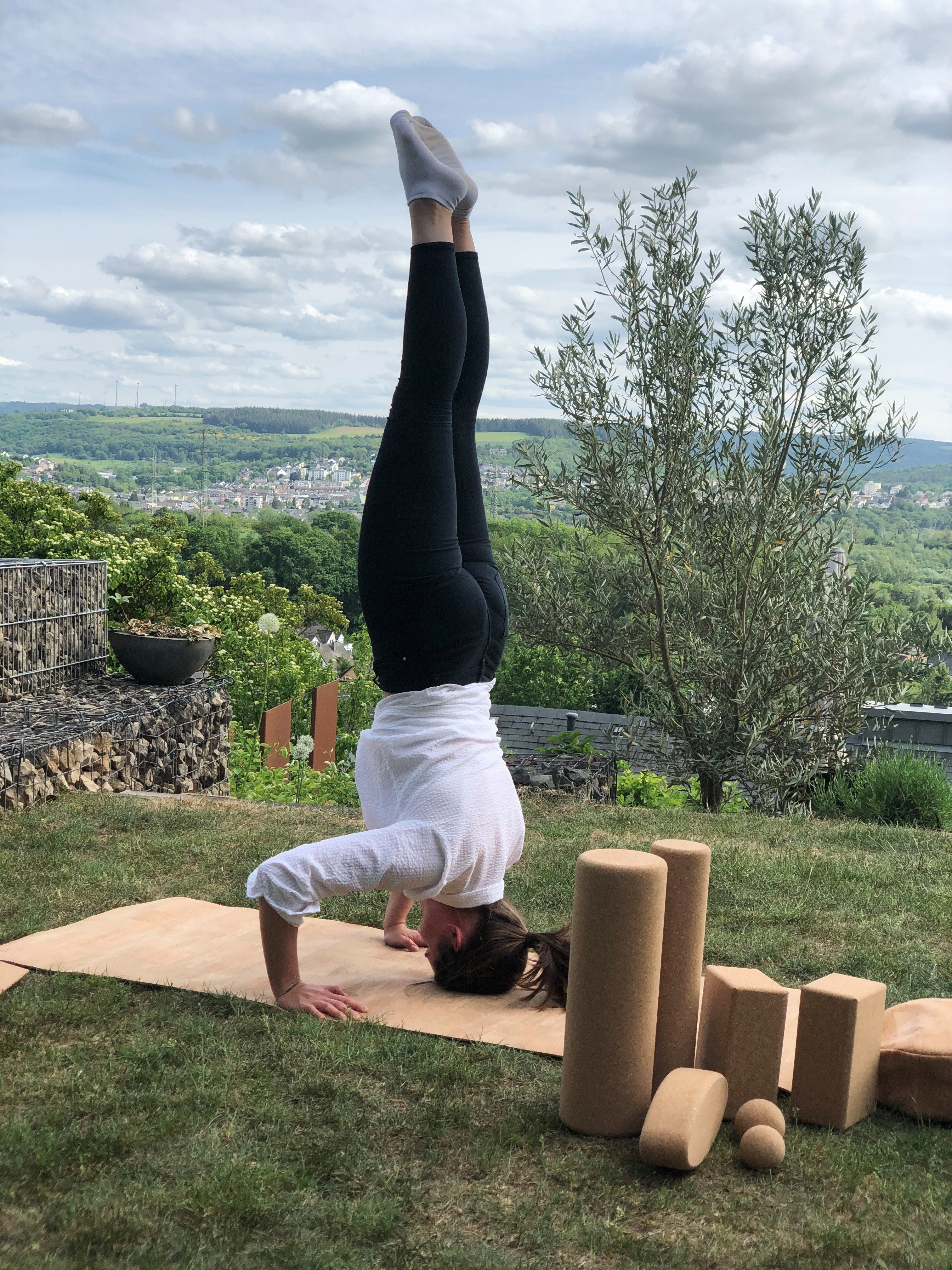 Kork-Deko.de Yogablock Kurzer Yogakeil aus Kork, für verschiedene Übungen