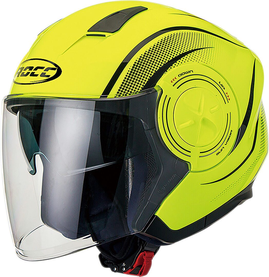 ROCC Motorradhelm 241 Jethelm, integriertes Sonnenvisier