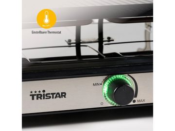 Tristar Raclette, 8 Raclettepfännchen, Gerät für 2-8 Personen Tischgrill Griddle Grillplatte Camping geeignet