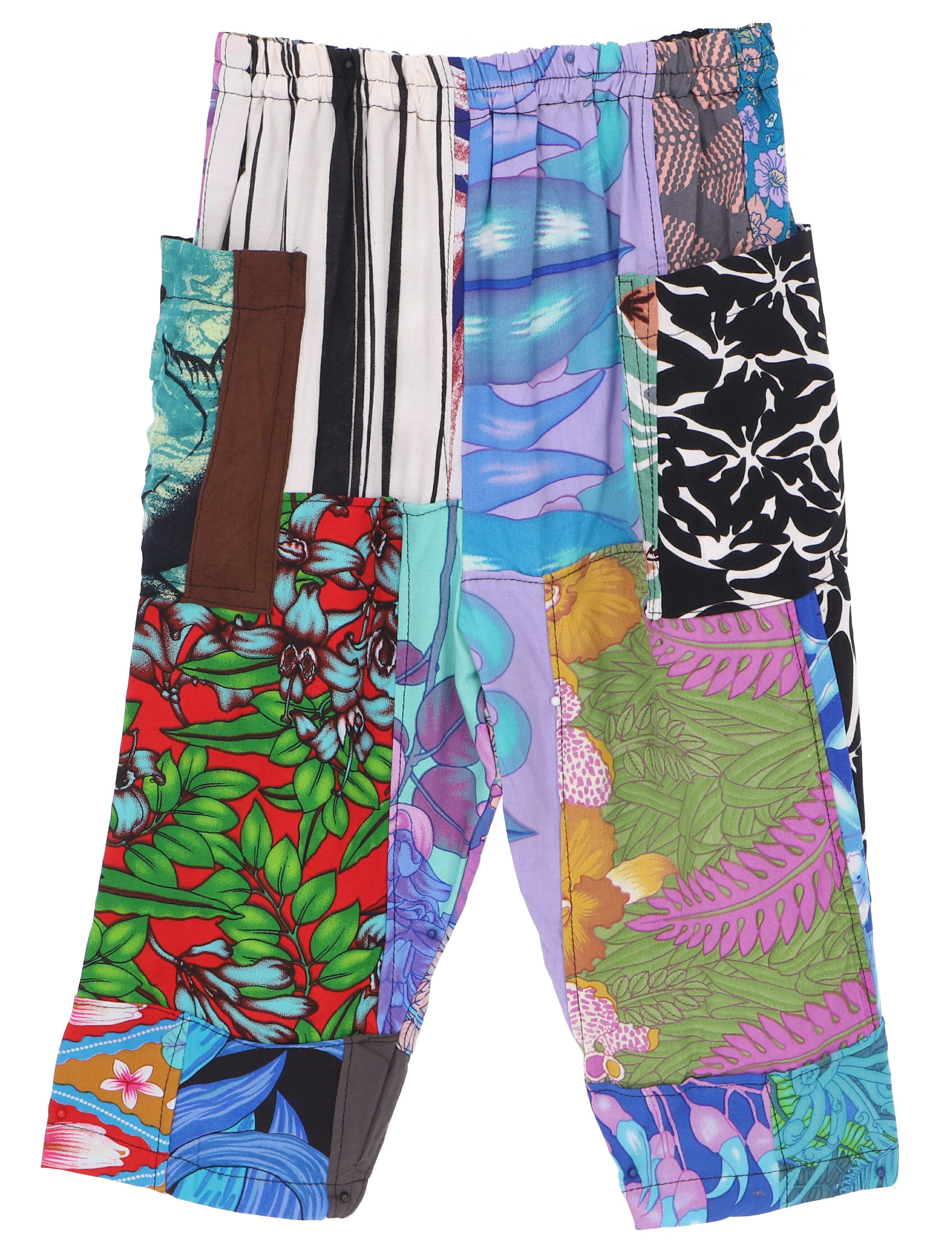 Guru-Shop Relaxhose Batik Patchwork upcycling Sommerhose,..