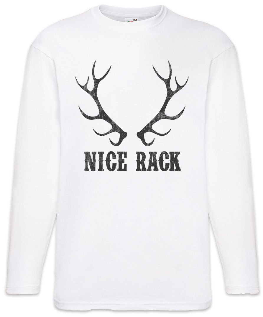 Urban Backwoods Langarmshirt Nice Rack Langarm T-Shirt Hirsch Reh Jagd Jäger Bär Geweih Deer Bear (1-tlg) Fun Hunt Antlers Hunter