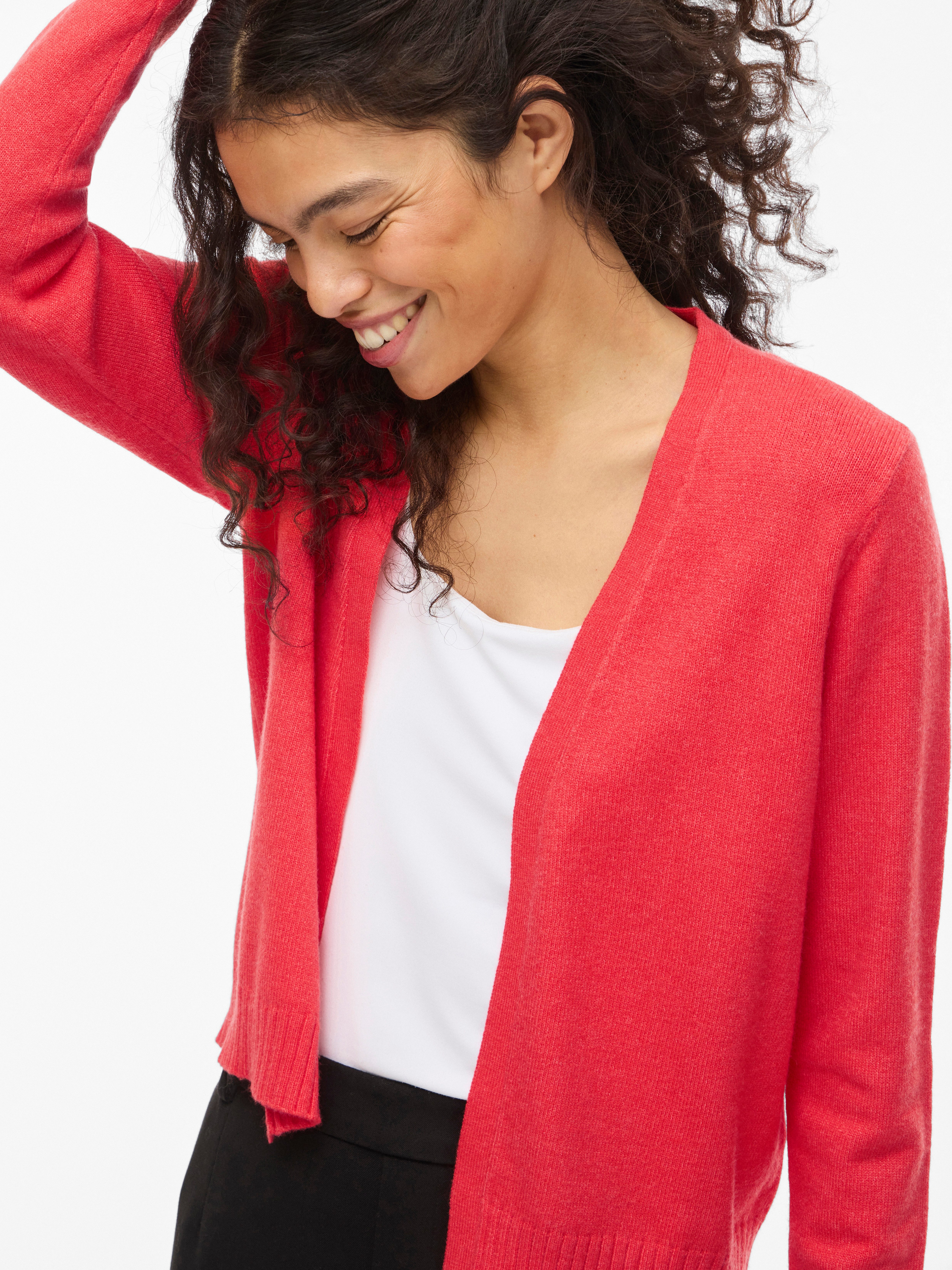 Vila Cardigan VIRIL SHORT L/S KNIT CARDIGAN-NOOS Materialmix, regular fit