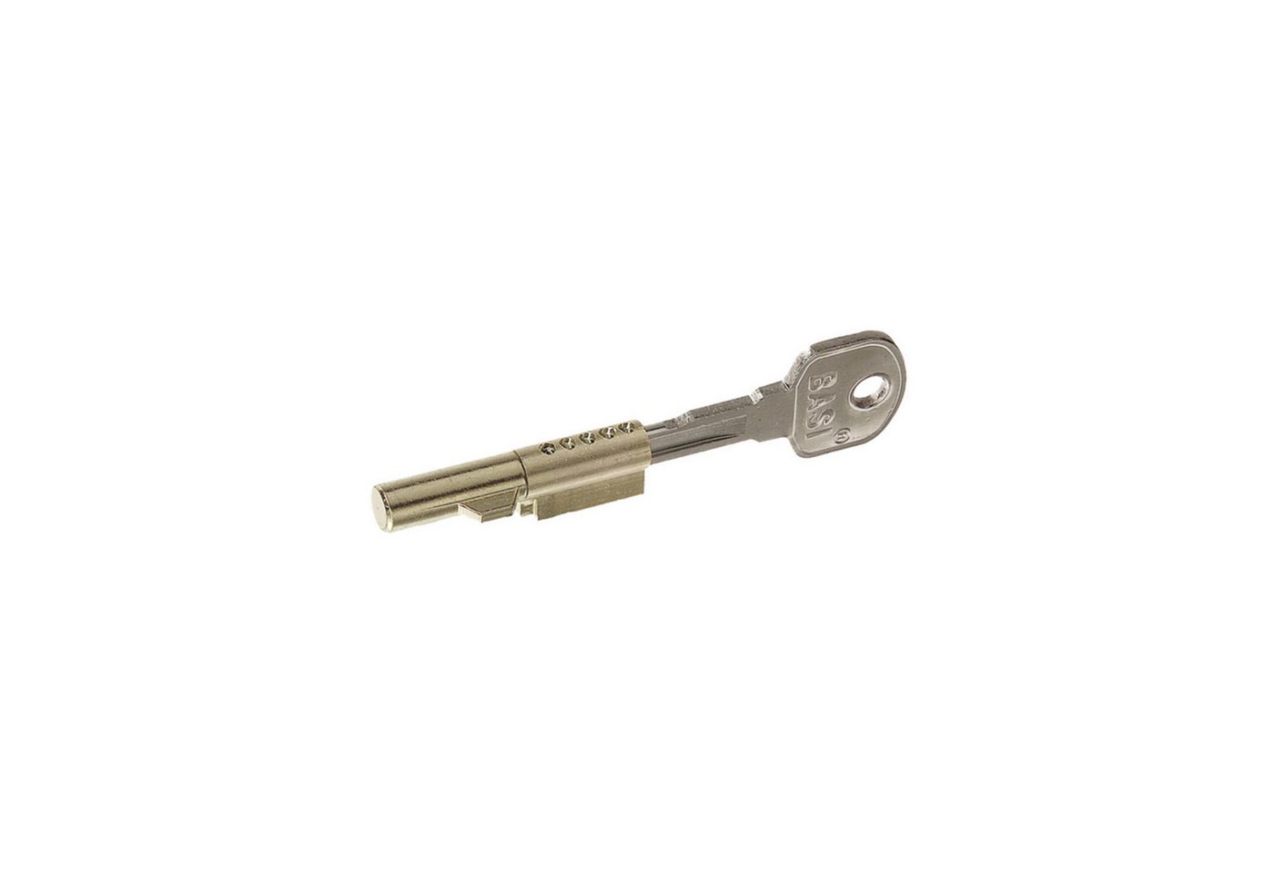 BASI Einsteckschloss Schlüssellochsperrer für Buntbart-Schlösser, (Packung, 1-tlg), Gleichschließend, Sicherung BB-Schloss, 1 Stück, 2 Schlüssel