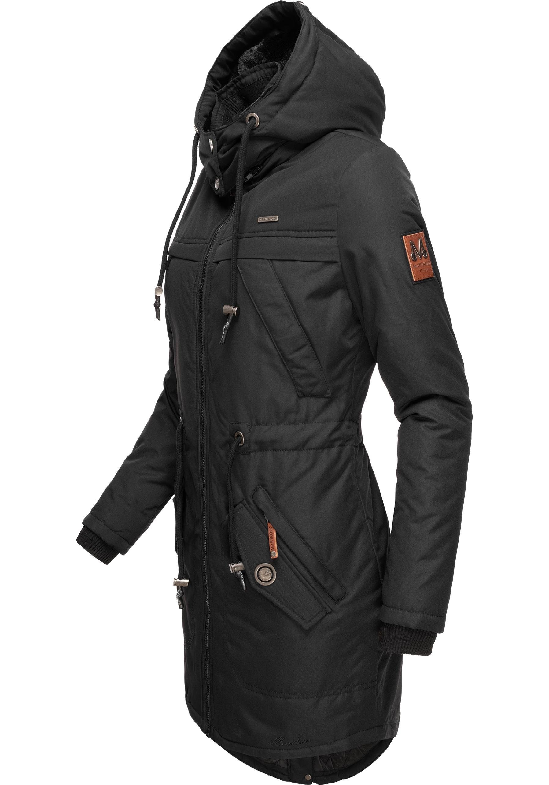 Marikoo Wintermantel Kamii sportlicher Damen Winterparka mit abnehmb. Kapuze