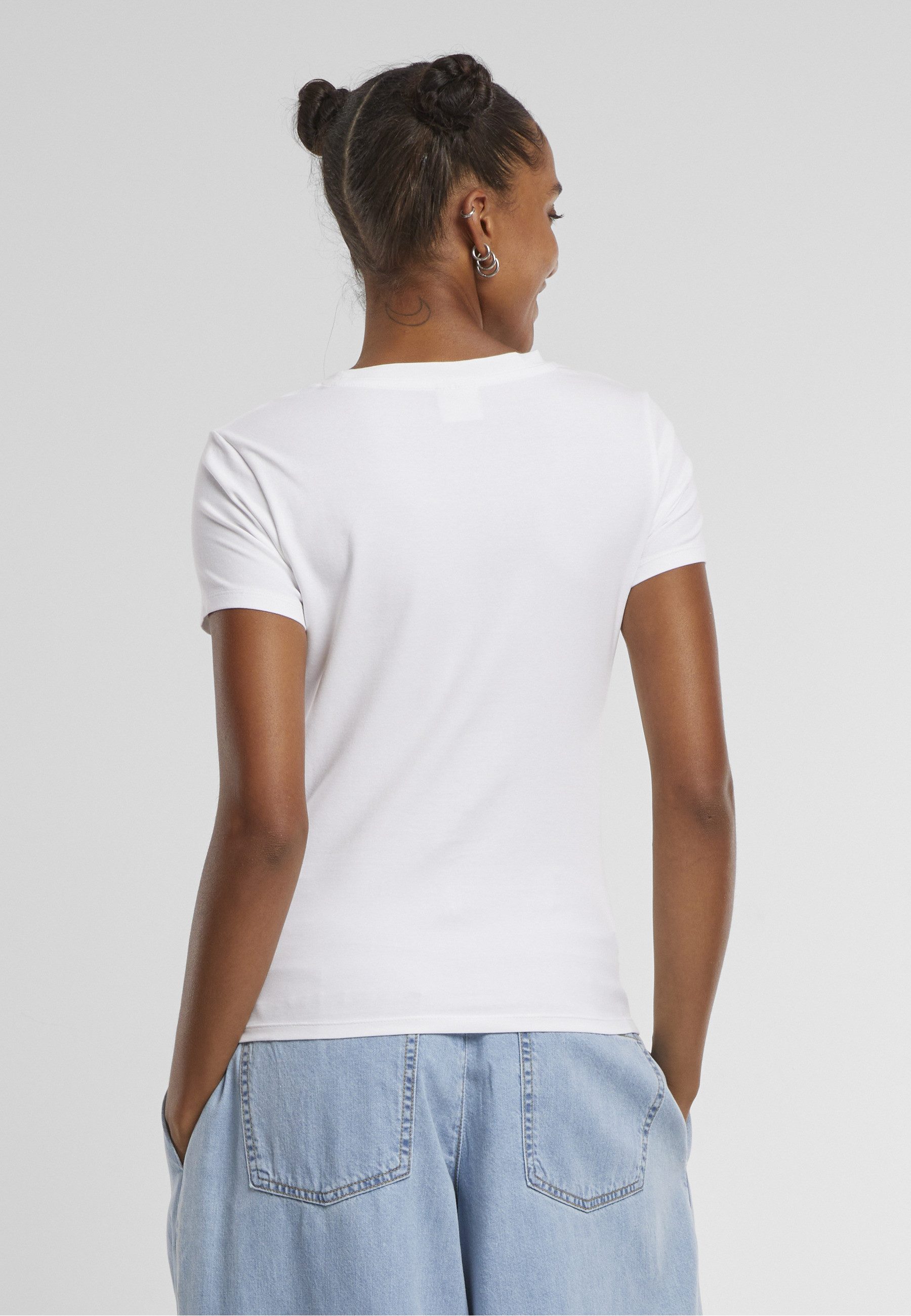 URBAN CLASSICS T-Shirt Urban Classics Ladies Short Cut Out Tee (1-tlg) – Bild 4 von 5