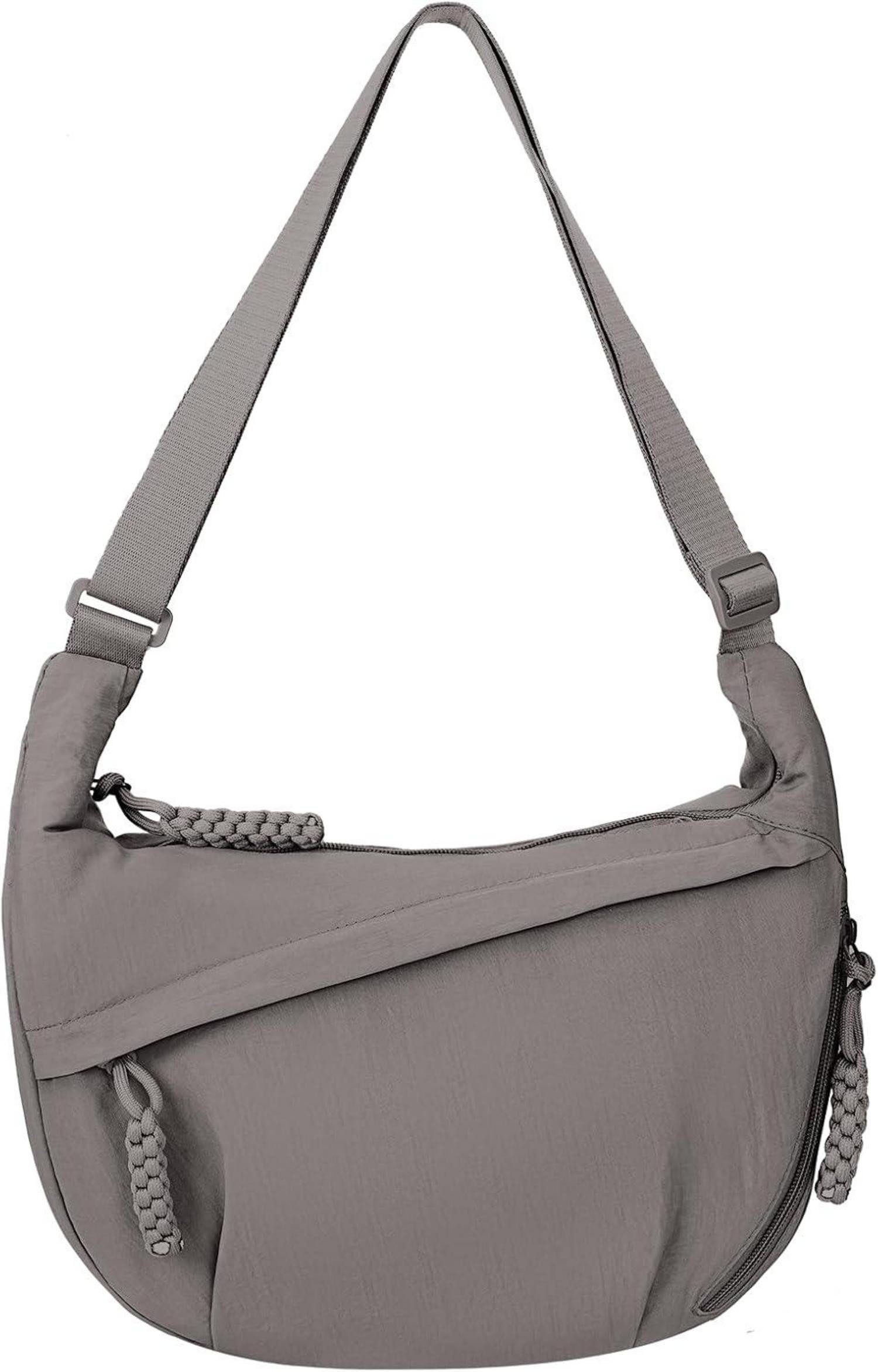 Schultertasche Halbmond Umhängetasche Nylon Groß Crossbody Bag Shoulder Bag Damen