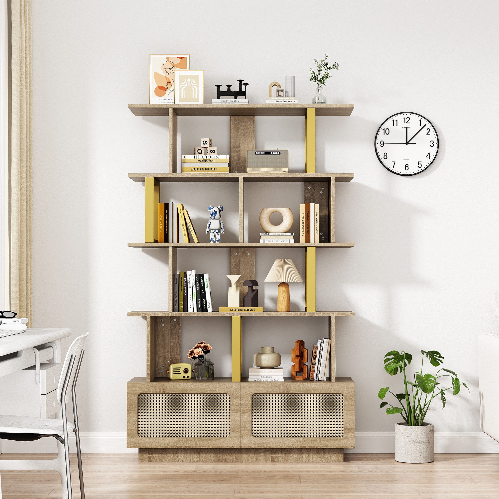 REDOM Bücherregal Raumteiler mit 5 Ebenen, günstig online kaufen