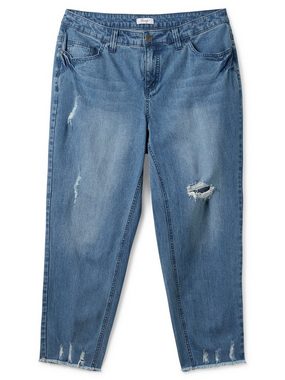 Sheego Stretch-Jeans Große Größen in knöchelfreier Länge, mit modischen Effekten
