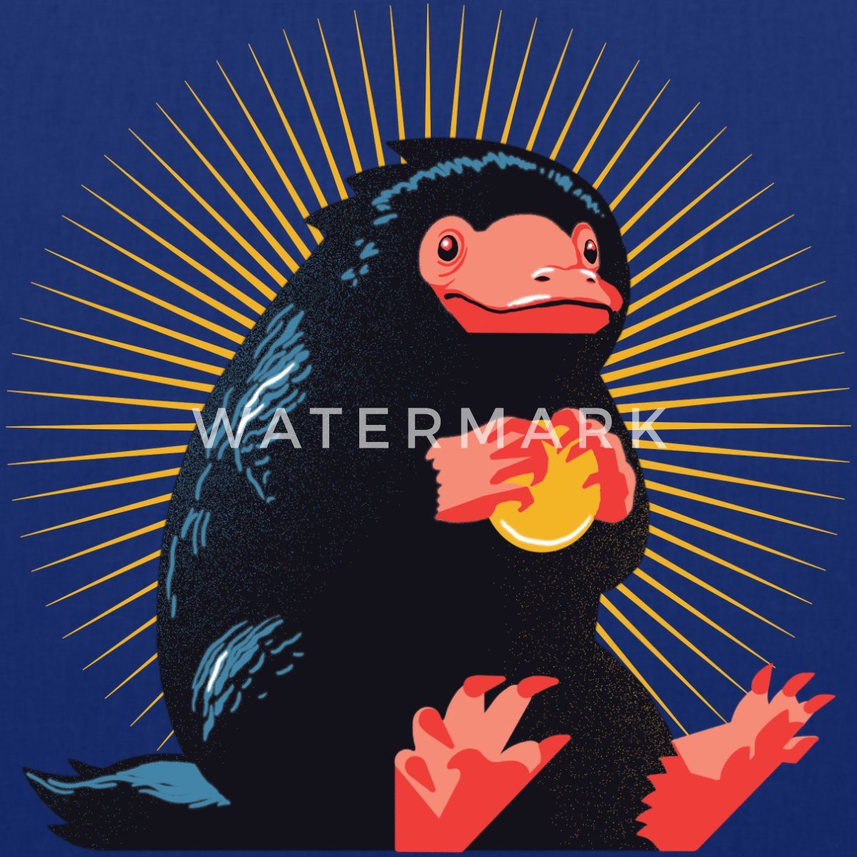 Spreadshirt Henkeltasche Phantastische Tierwesen 3 Niffler Stoffbeutel (1-tlg)