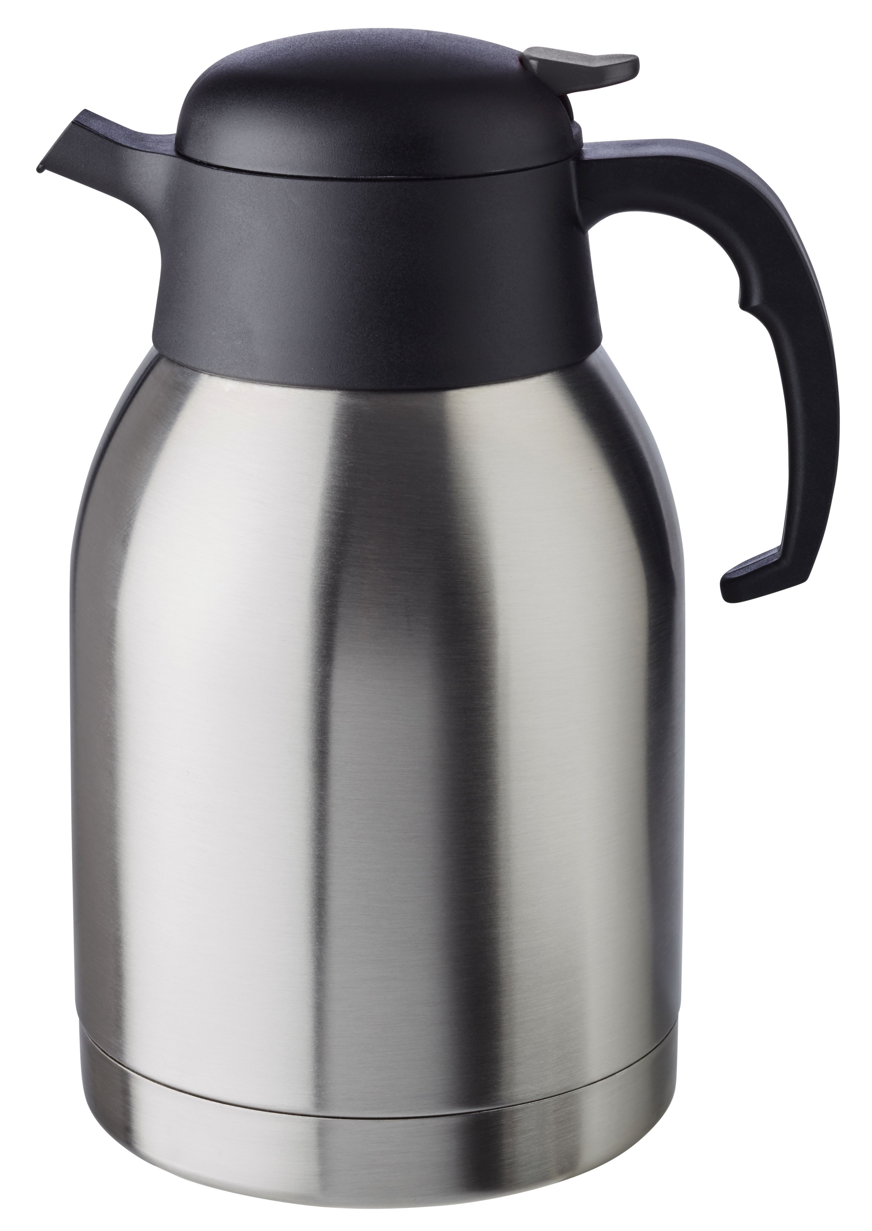 APS Isolierkanne Classic, 2 l, Einhandautomatik, doppelwandiger Edelstahl