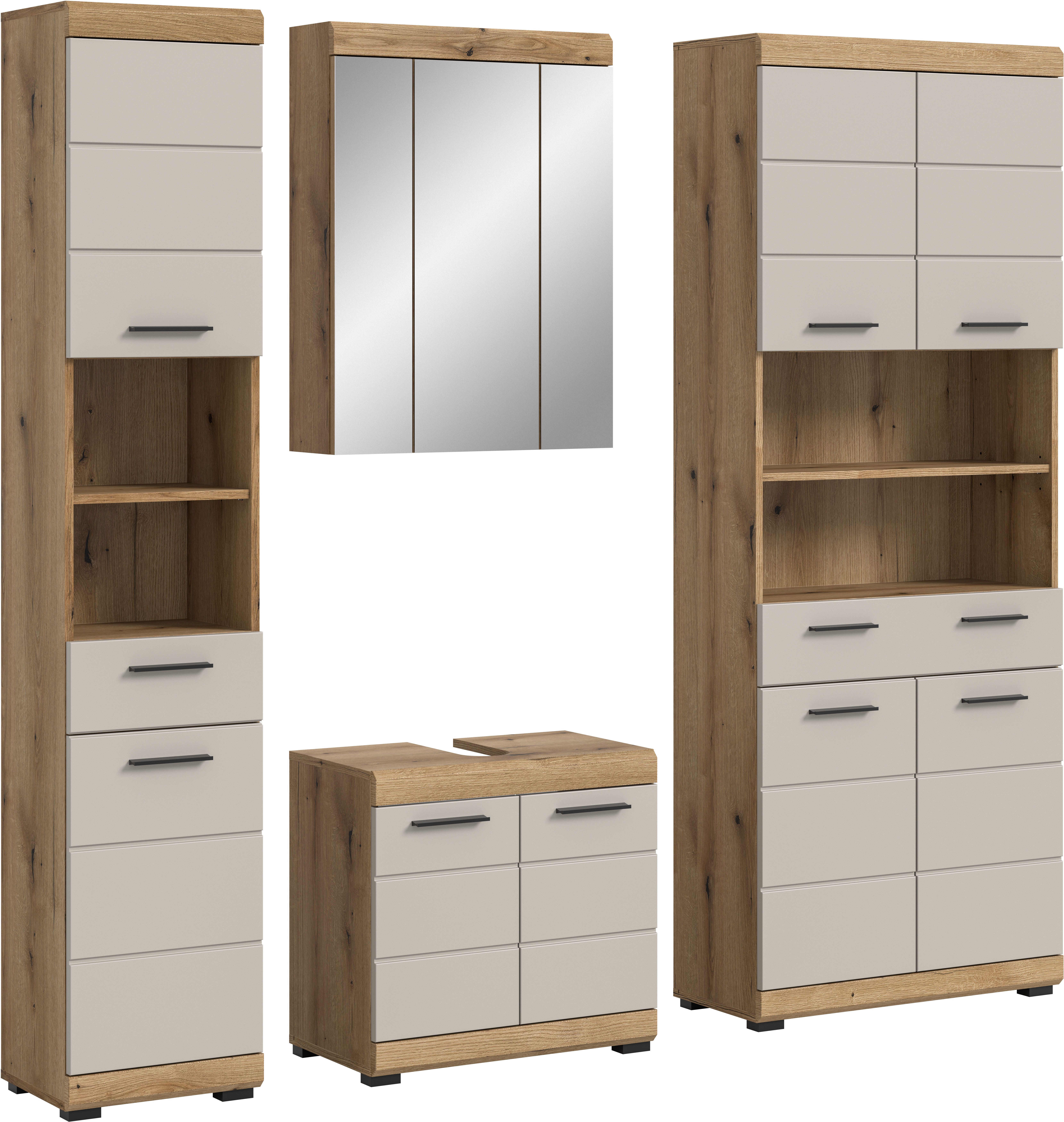 welltime Badmöbel-Set Siena, 4 teilig, bestehend aus:, (Set, TOPSELLER)