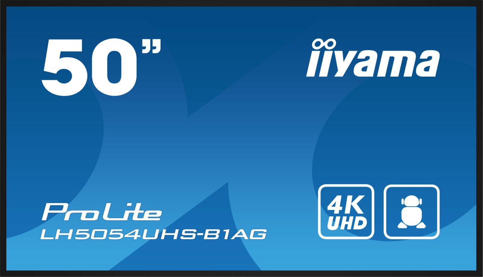 Iiyama LH5054UHS-B1AG LH54 Series - 125.7 cm (50) LCD-Display mit LED-Hinter TFT-Monitor (3840 x 2160 px, 4K Ultra HD, 9,5 ms Reaktionszeit, IPS, Wi-Fi, Lautsprecher, HDCP)