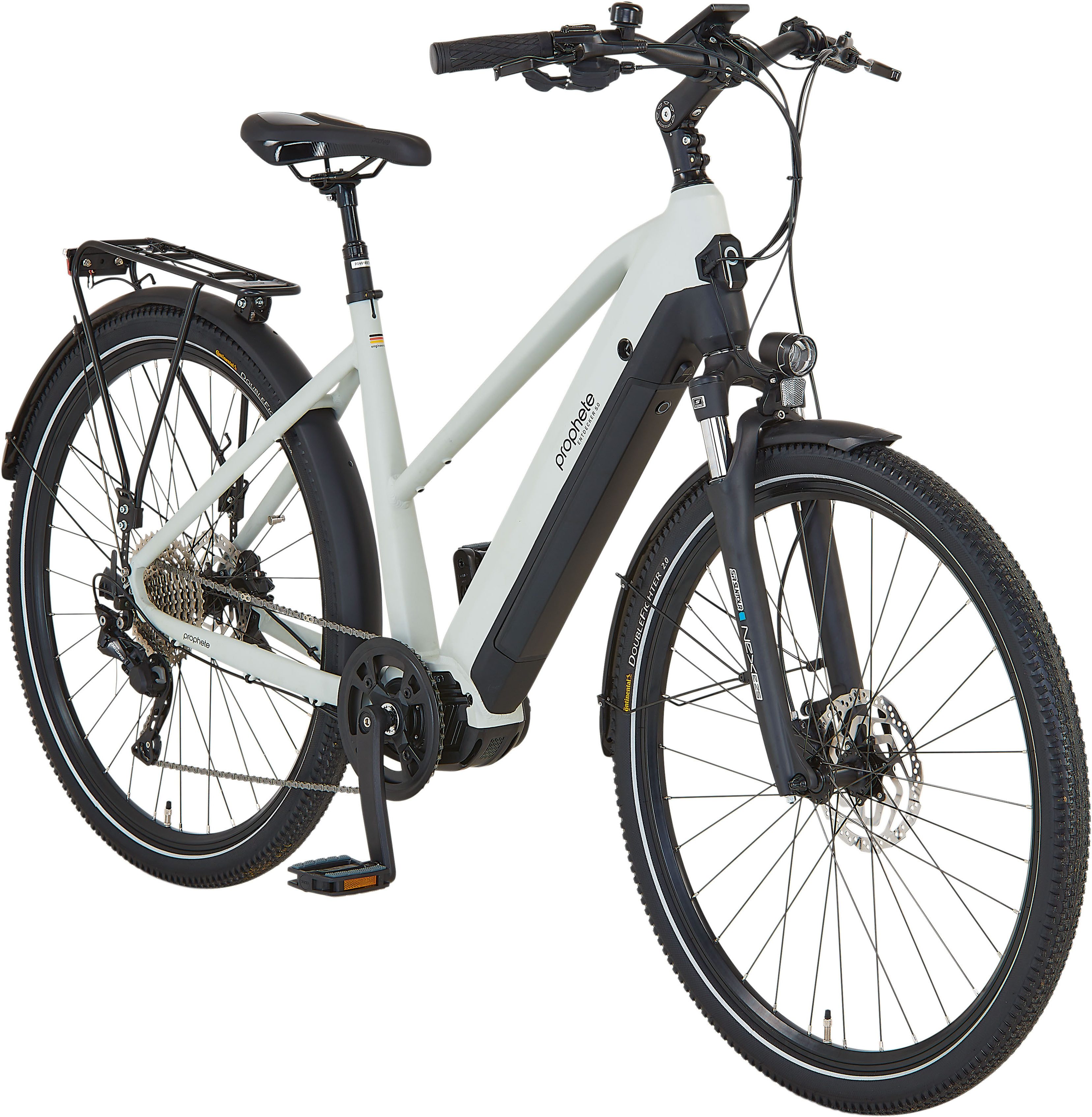 Prophete E-Bike Trekkingrad Entdecker 5.0, 10 Gang Shimano Deore Schaltwerk, Kettenschaltung, Mittelmotor, 720 Wh, Pedelec, Elektrofahrrad für Damen