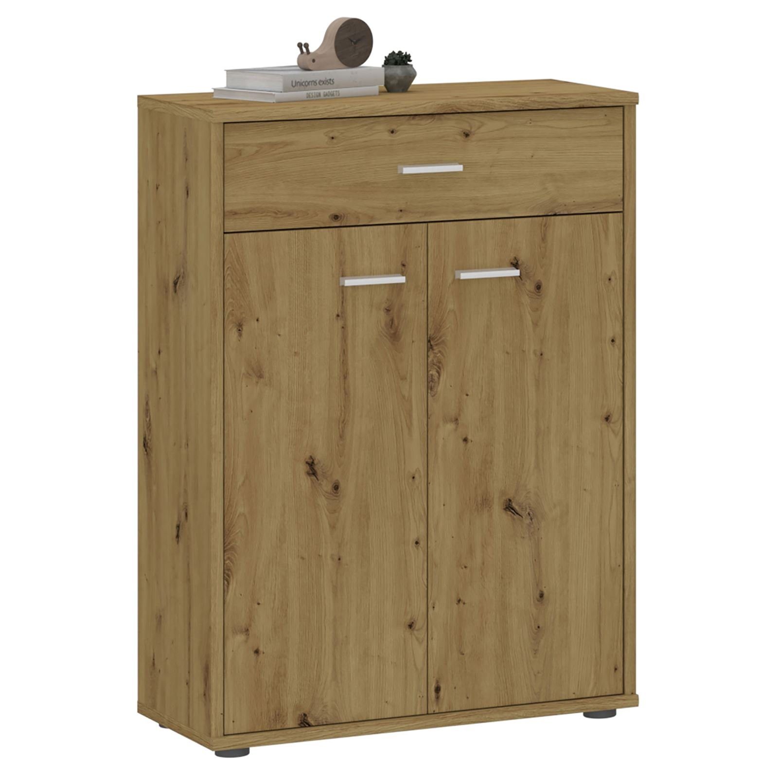 CARO-Möbel Highboard TOMMY, Kommode Sideboard mit Schublade