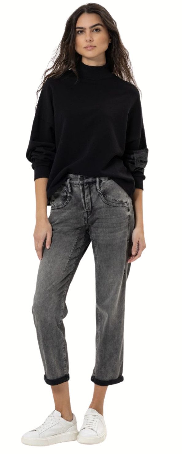 Herrlicher Boyfriend-Jeans Herrlicher, Shyra Tap Jeans mit halb verdeckter Knopfleiste halb verdeckte Knopfleiste