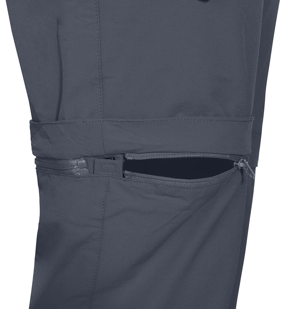 Bergson Outdoorhose VIDAA COMFORT Zipp Off (slim) Damen Wanderhose, leicht strapazierfähig, Normalgrößen, grau/blau