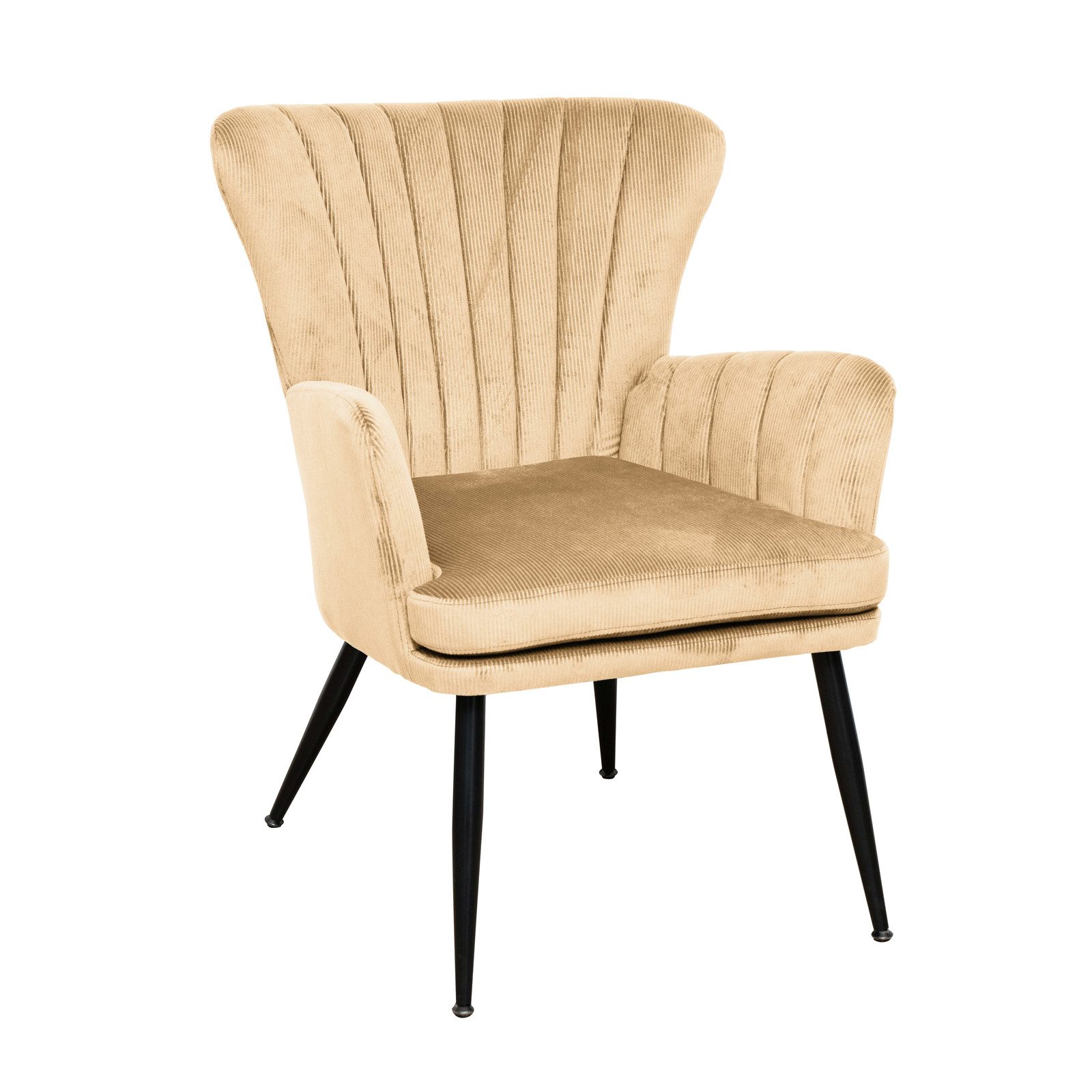 SVITA Sessel SANSA, Corbezug, Lesesessel, Modern, Polsterstuhl,Schwarz günstig online kaufen