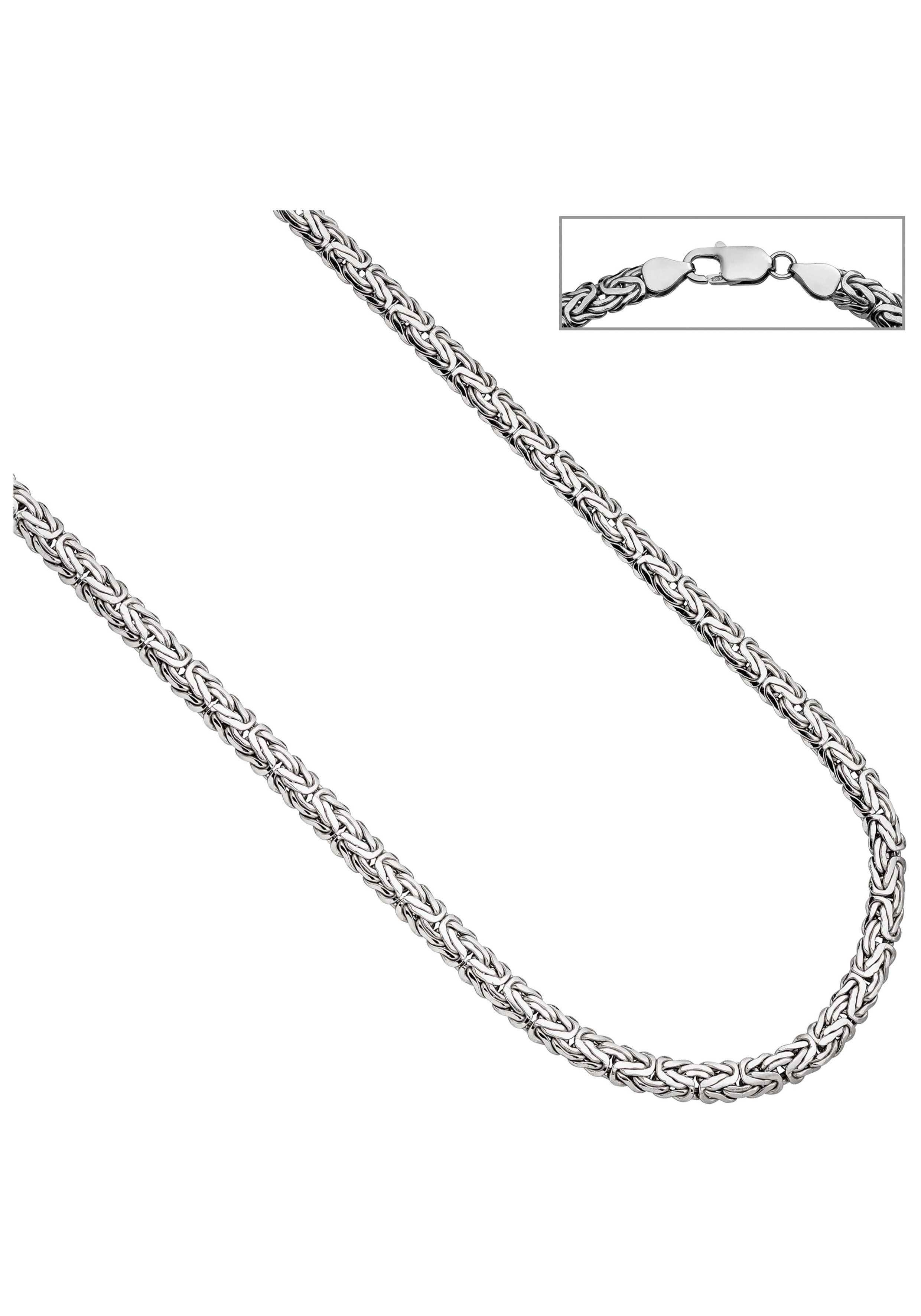 JOBO Königskette Silberkette oval 7 mm, 925 Silber 45 cm