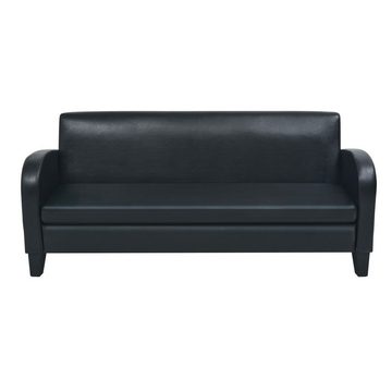 vidaXL Sofa 3-Sitzer-Sofa Kunstleder Schwarz Couch