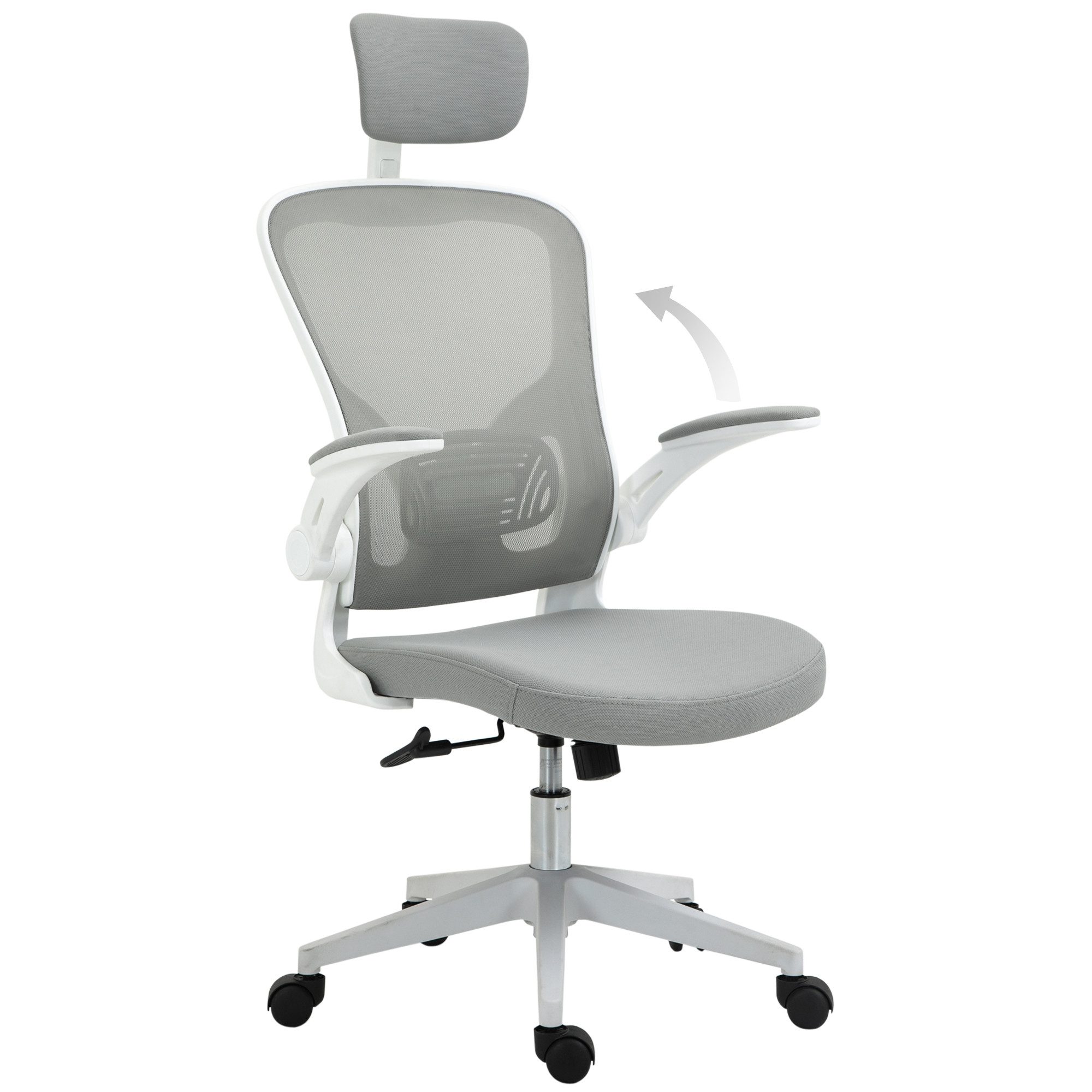 Bürostuhl ergonomisch mit Wippfunktion 65x64x114-122 cm