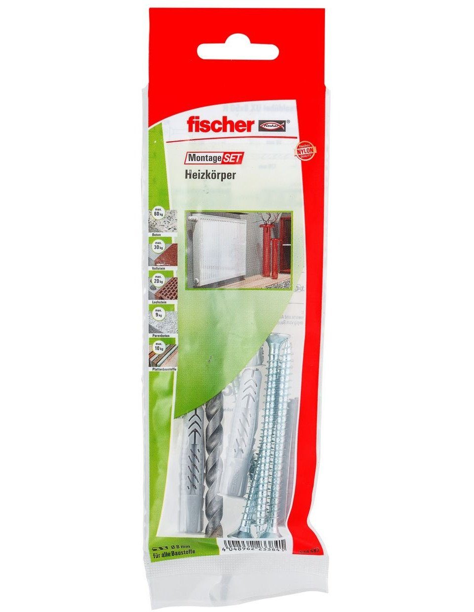 fischer Schrauben- und Dübel-Set Fischer Montage-Set Heizkörper