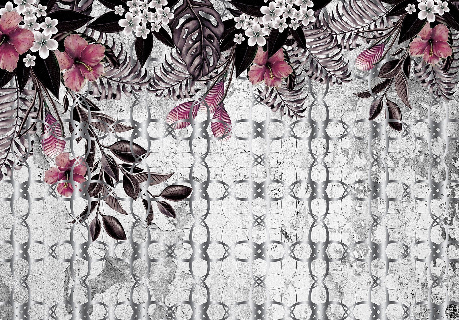 Consalnet Papiertapete »Rosa Muster mit Blumen«, floral pconsalnet papiertapete muster mit