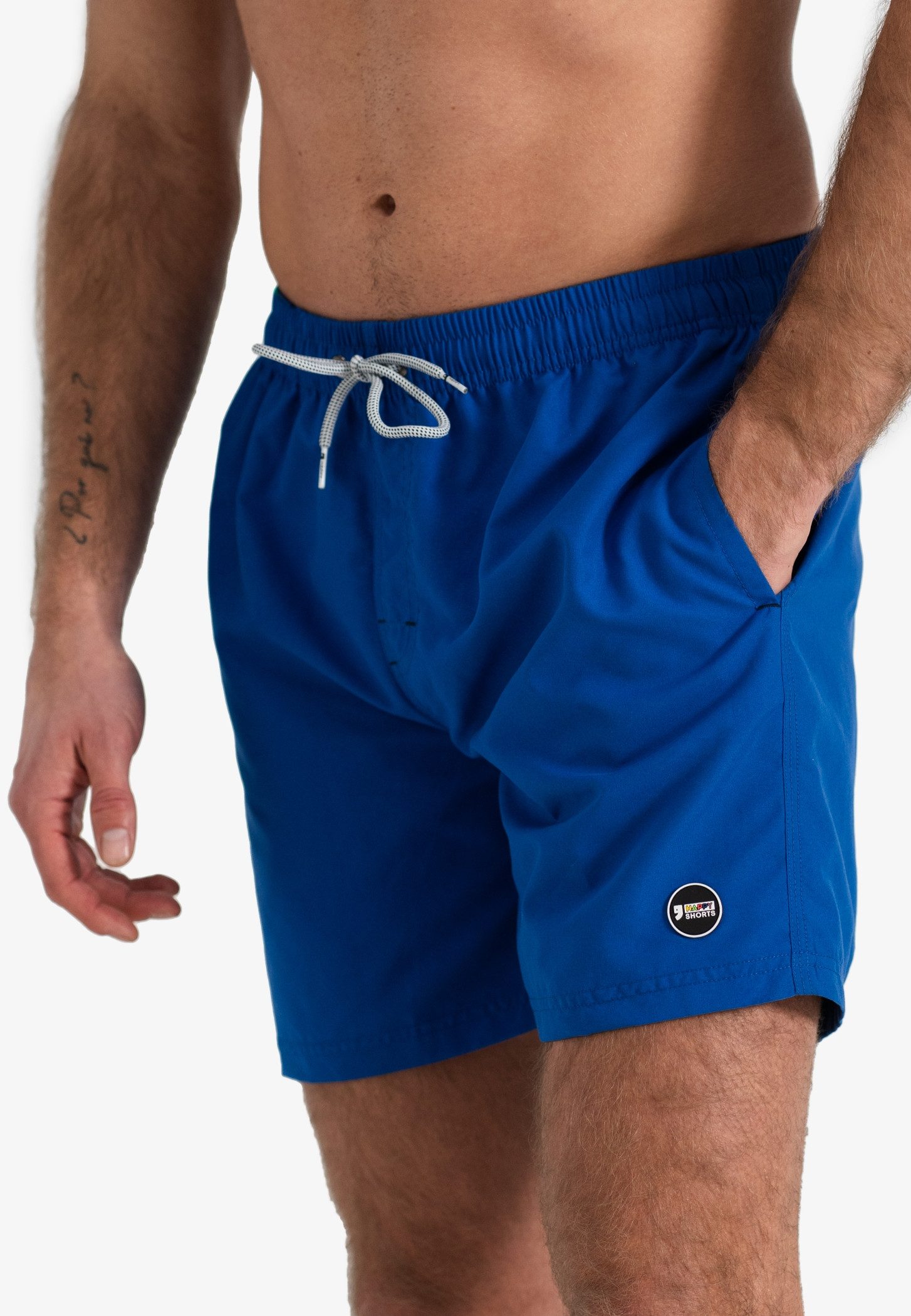 HAPPY SHORTS Badehose HAPPY SHORTS Herren Badeshorts Strandshort Blau S - XXL