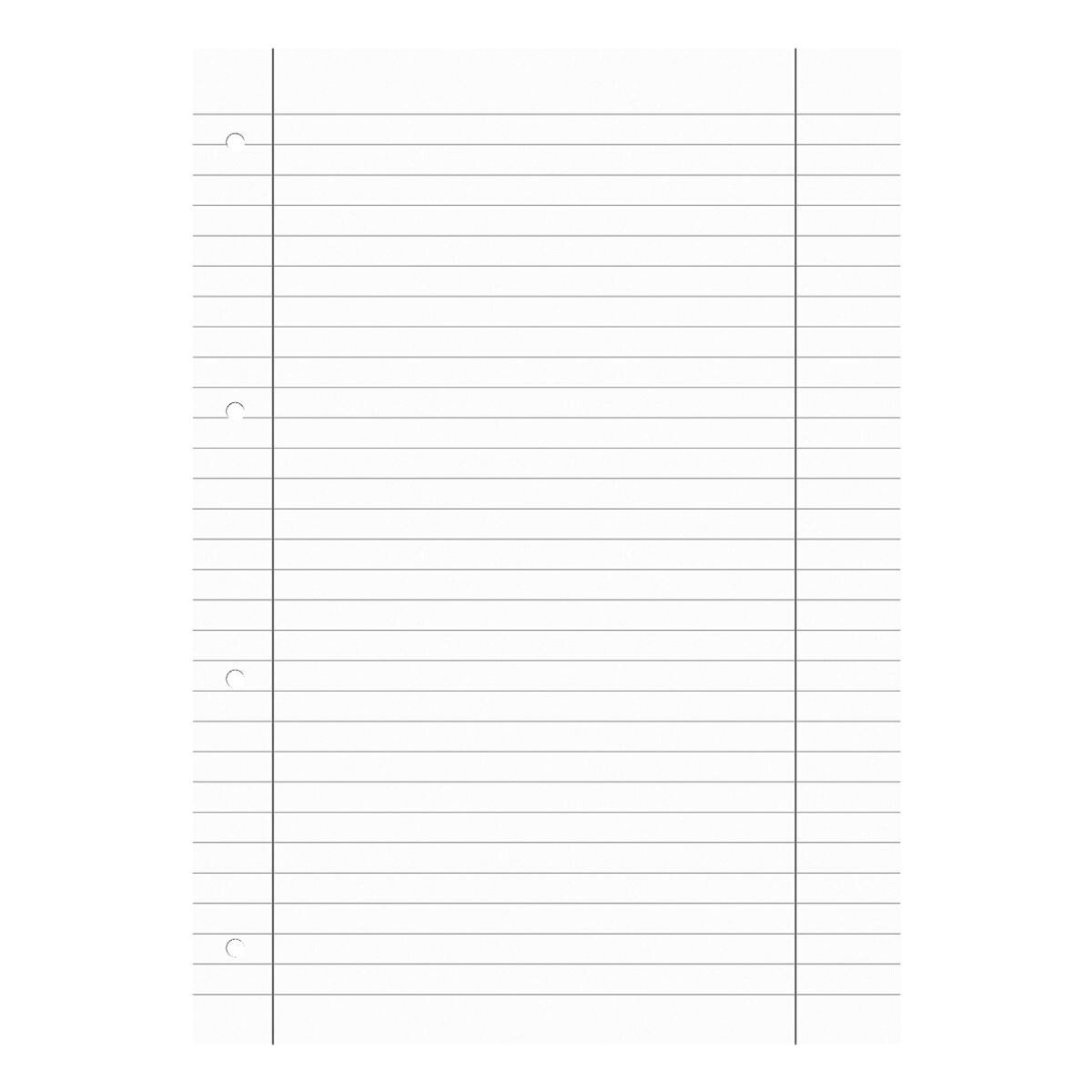 BRUNNEN Notizblock, A4, liniert (Lineatur 27), mit Innen- & Außenrand, ab 5. Klasse